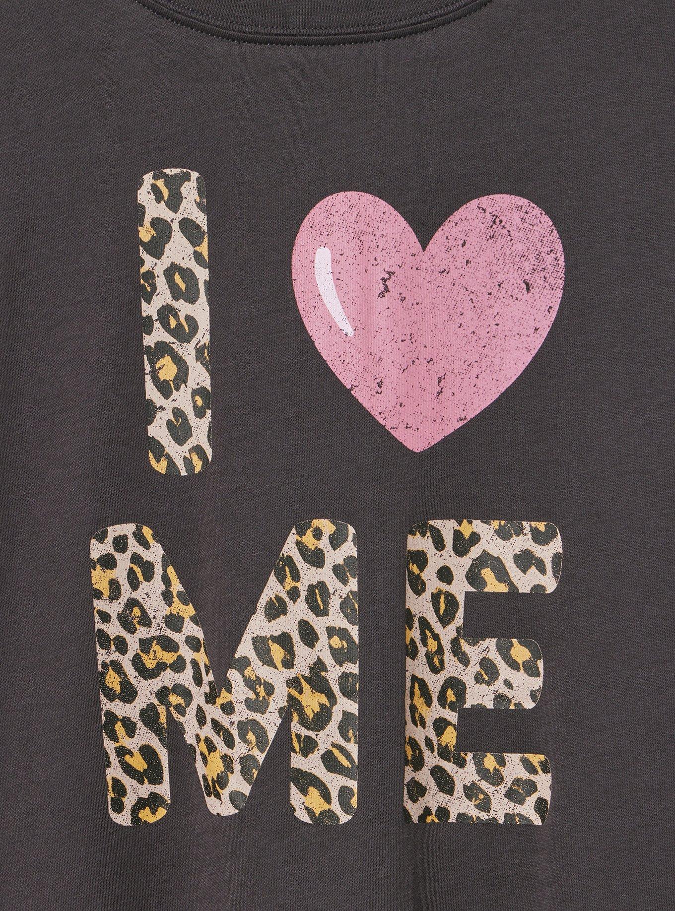 Classic Cotton Jersey Crew Tee, I LOVE ME ANIMAL OBSIDIAN, alternate