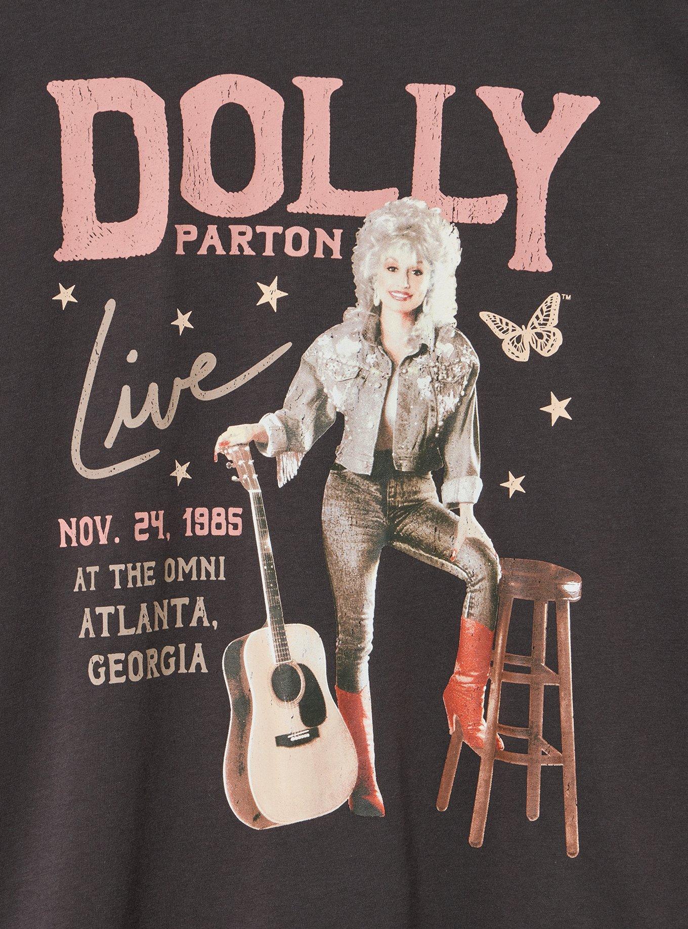 Dolly Parton Relaxed Cotton Jersey Tee, DOLLY PARTON LIVE OBSIDIAN, alternate