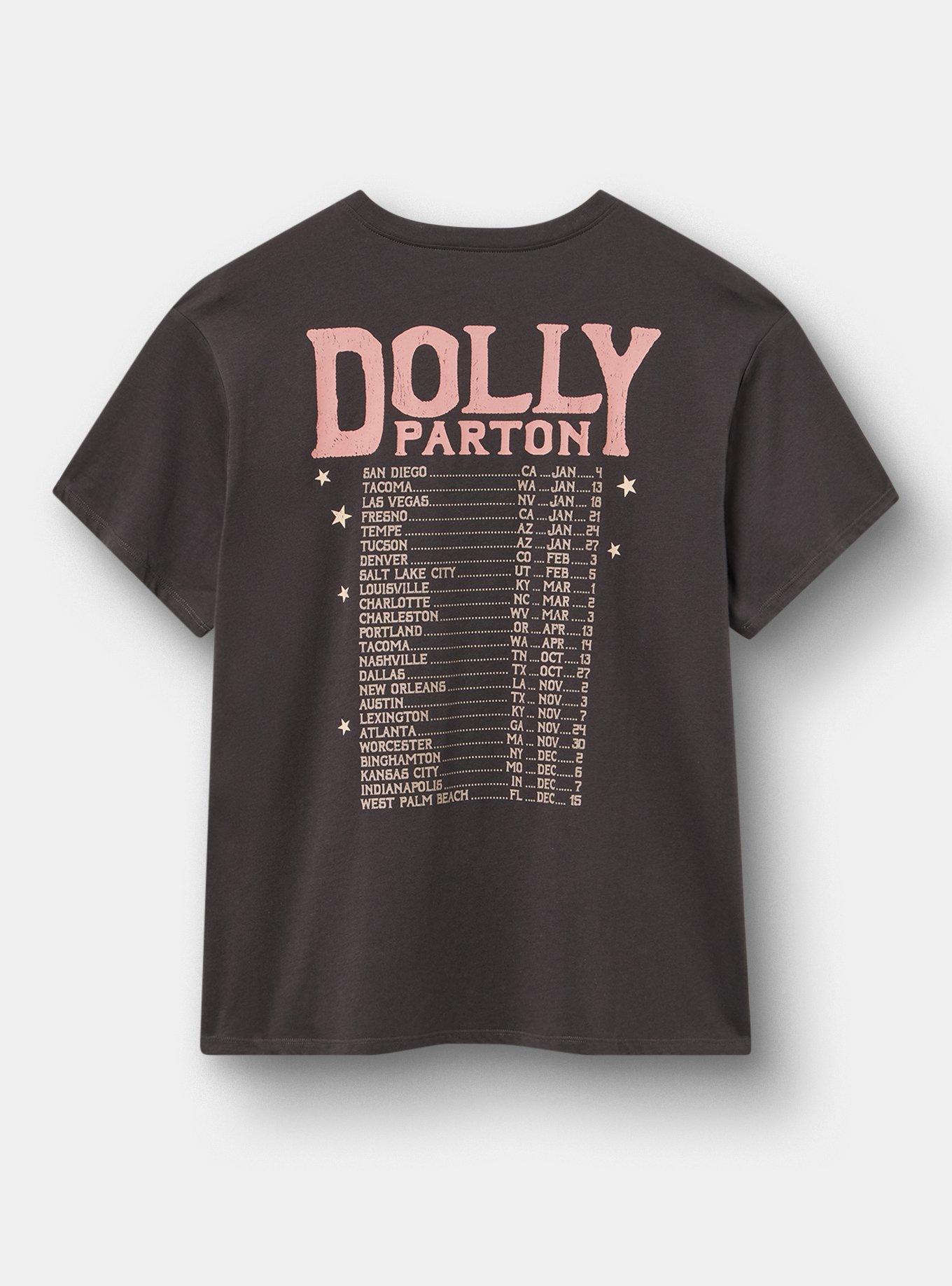 Dolly Parton Relaxed Cotton Jersey Tee, DOLLY PARTON LIVE OBSIDIAN, alternate