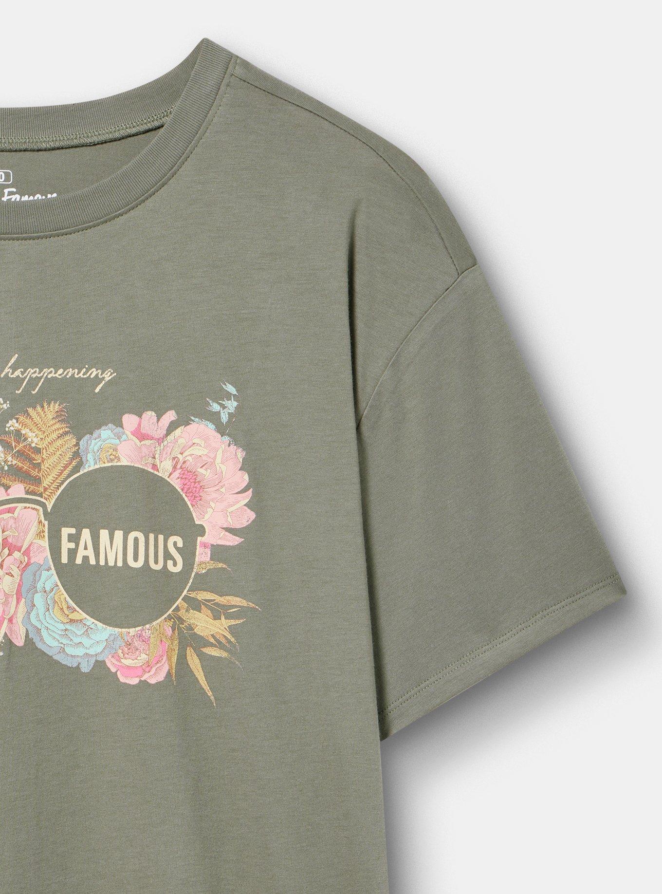 Almost Famous Relaxed Cotton Jersey Tee, ALMOST FAMOUS AGAVE GREEN, alternate