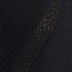 Plus Size Crinkle Gauze Pintuck Blouse, DEEP BLACK, swatch