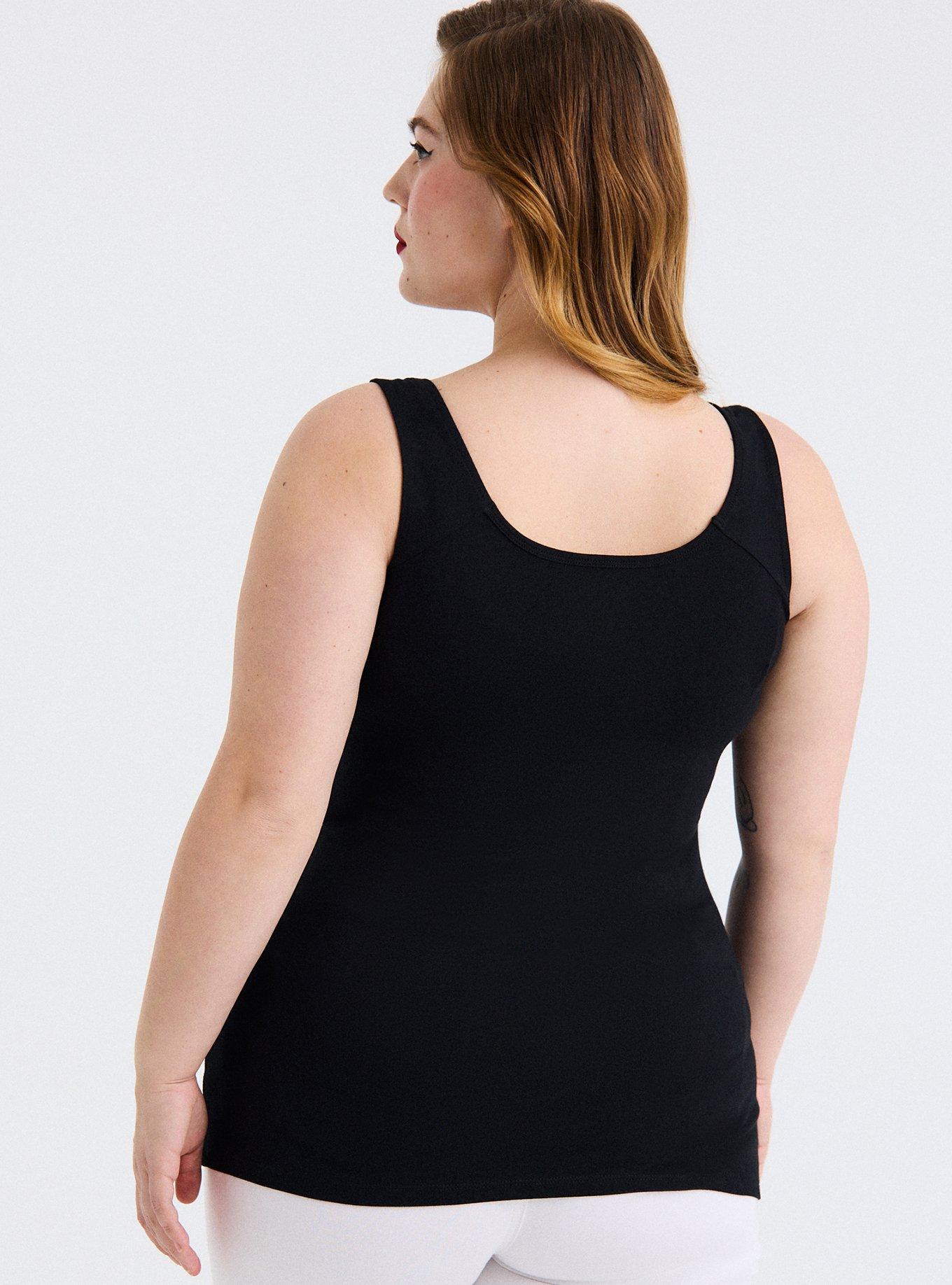 Retro Chic Ruched Bust Foxy Cami, DEEP BLACK, alternate