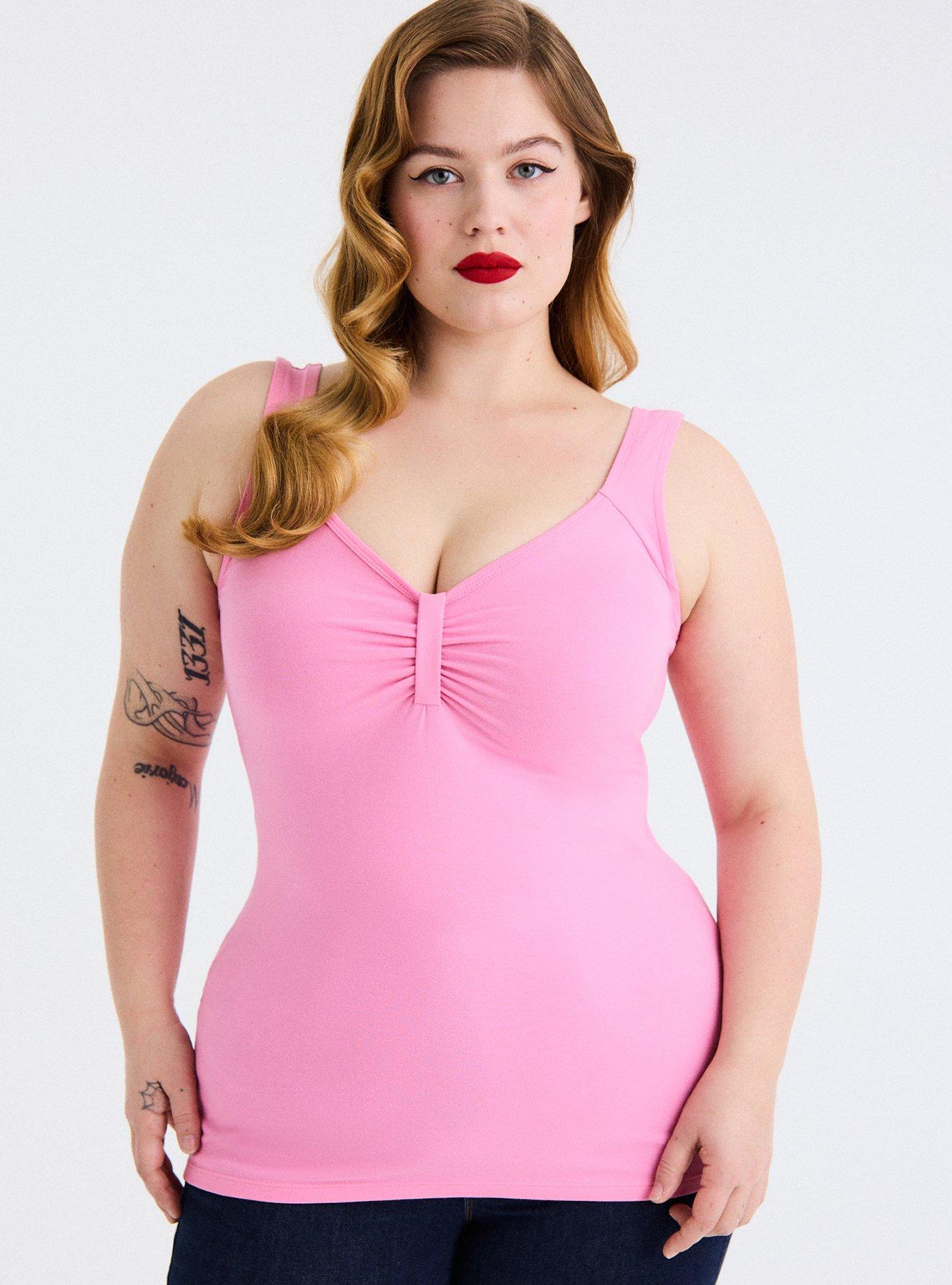 Retro Chic Ruched Bust Foxy Cami, SACHET PINK, alternate