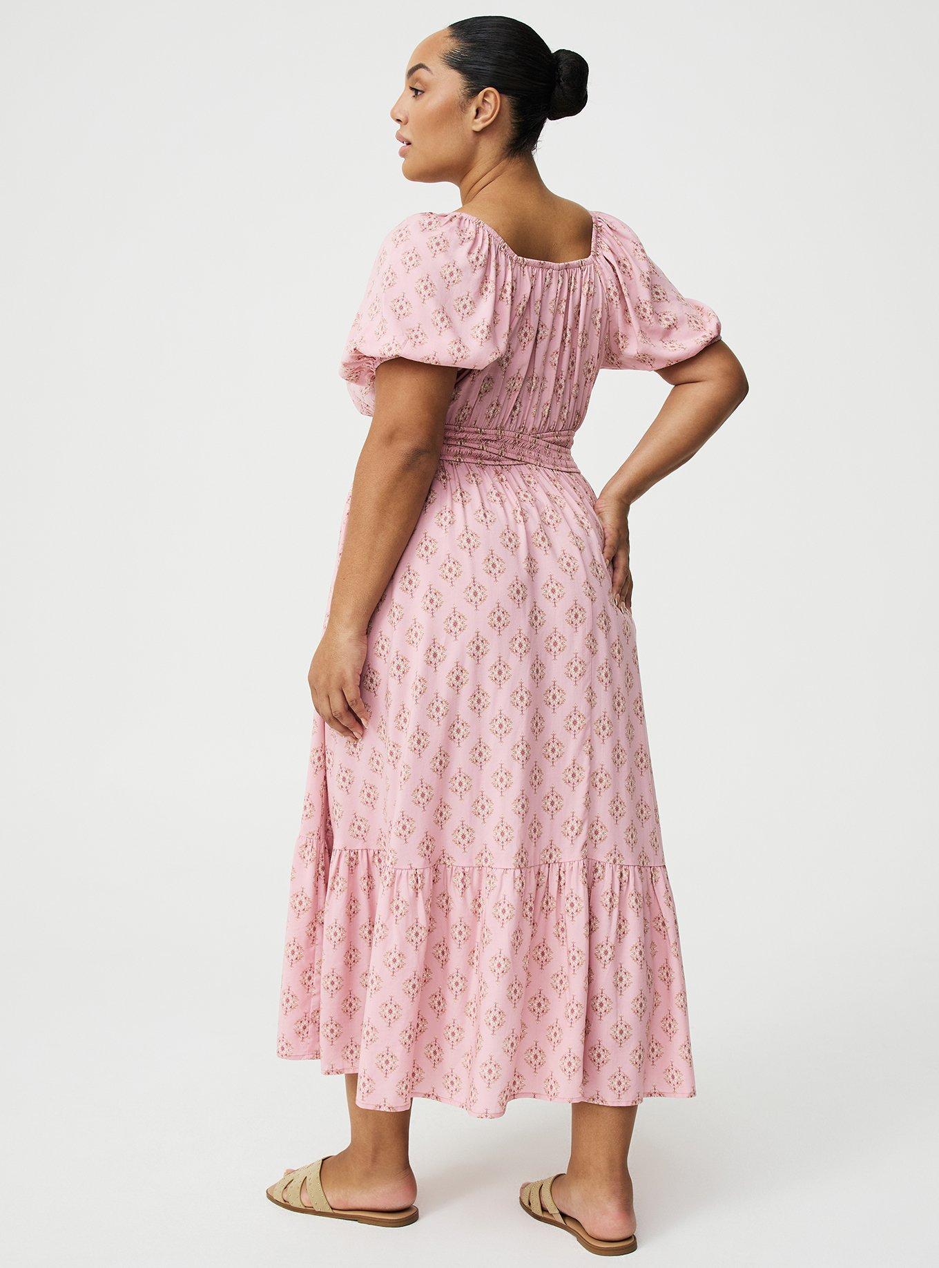 Cut-Out Tea Length Dress, SWEETHEART MOSAIC PINK, alternate