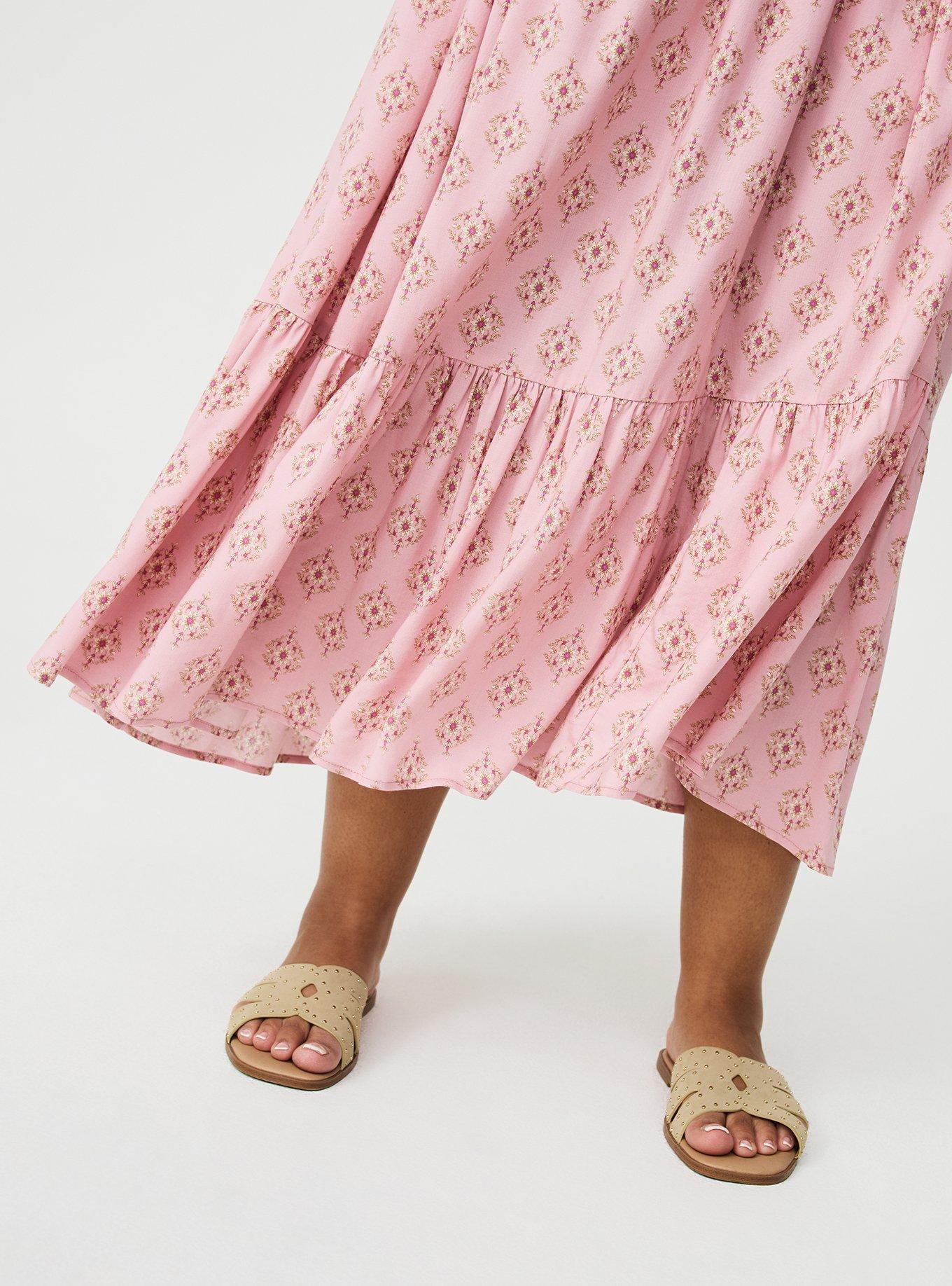 Cut-Out Tea Length Dress, SWEETHEART MOSAIC PINK, alternate