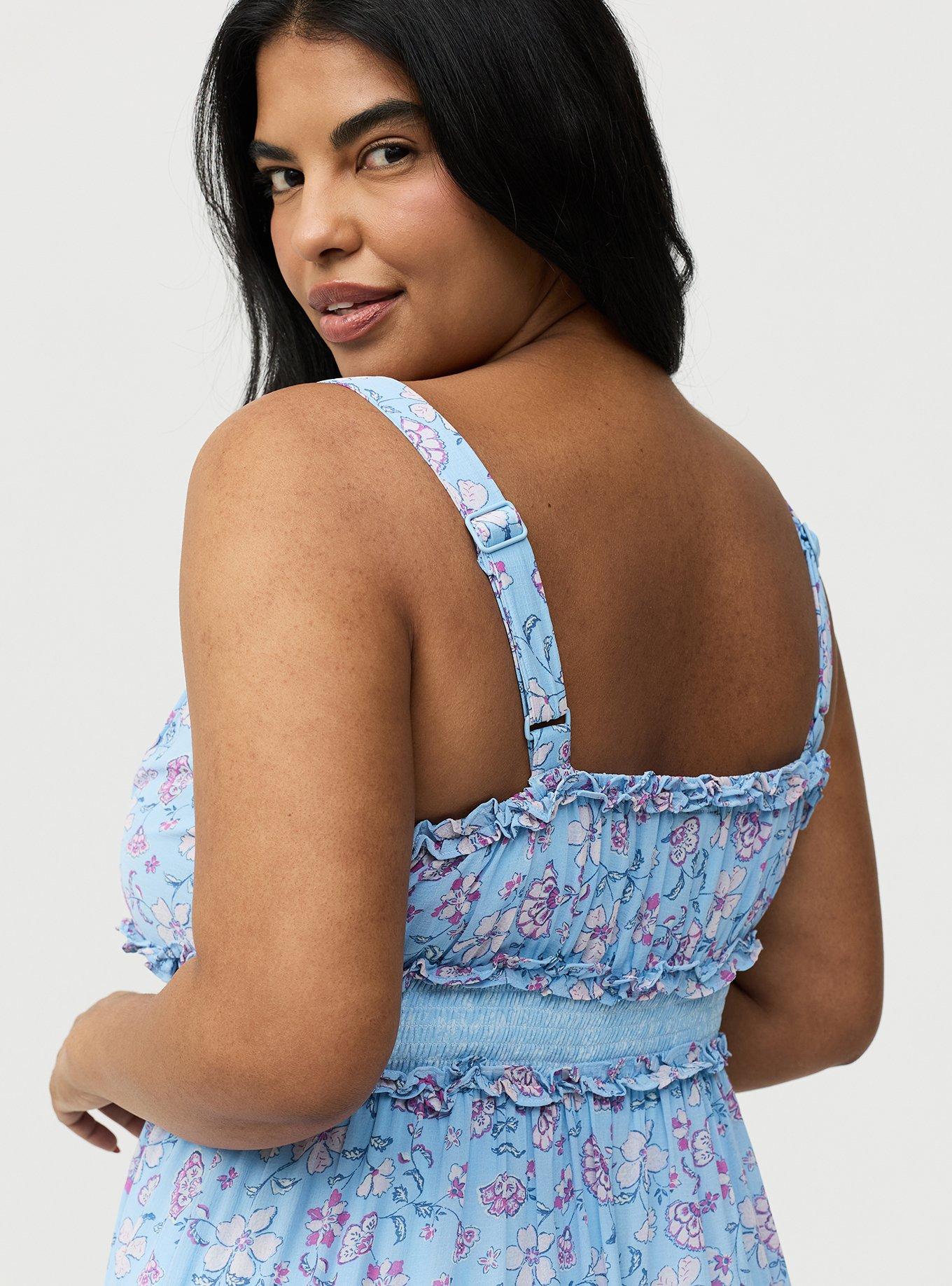 Chiffon V-Neck Maxi Dress, RUMBLE JACO BLUE, alternate