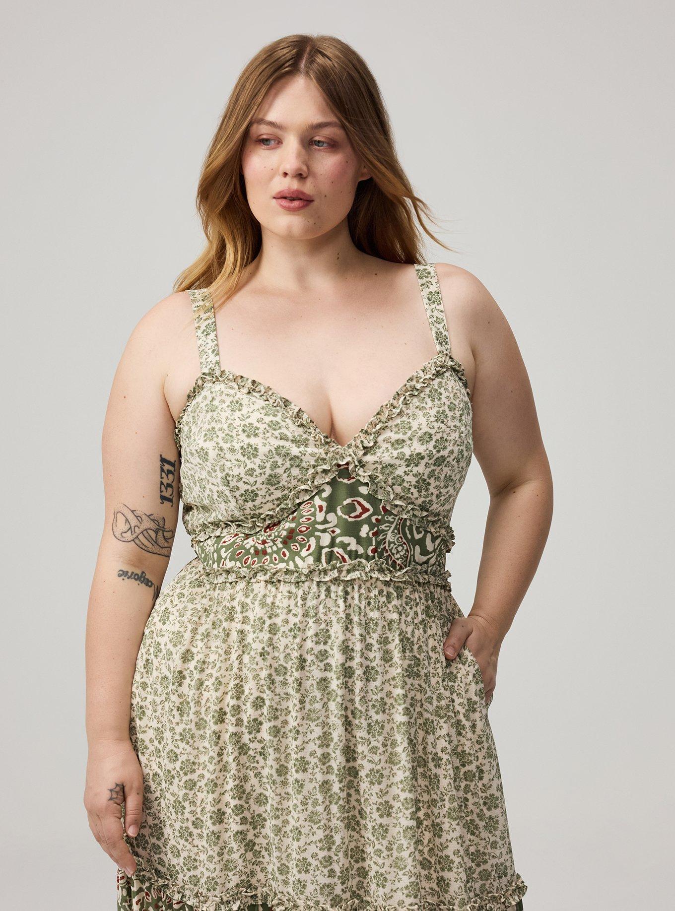 Chiffon V-Neck Maxi Dress, SADIE JACOBEAN GREEN, alternate