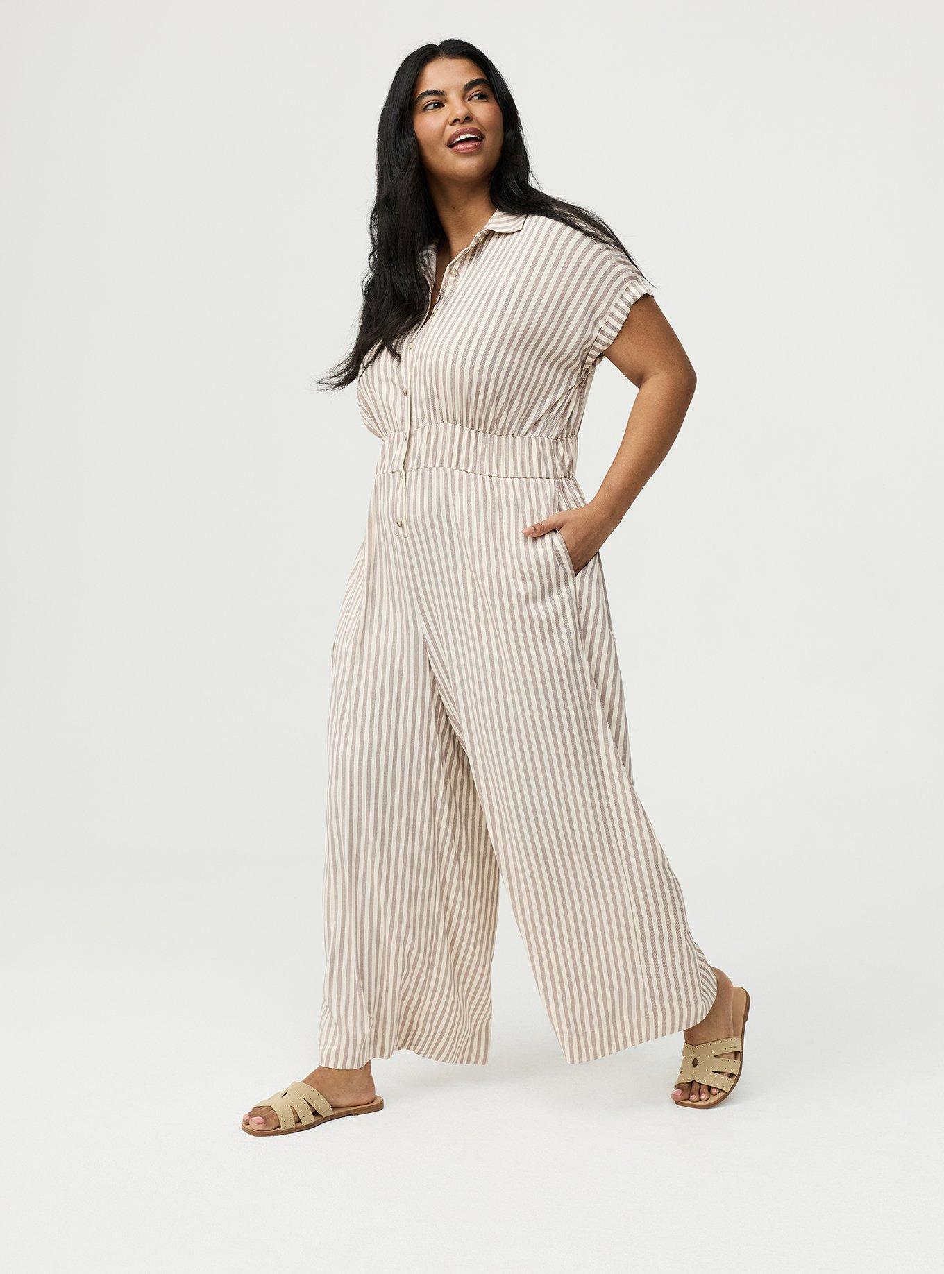 Collared Dolman Sleeve Jumpsuit, XANDER STRIPE TAN, alternate