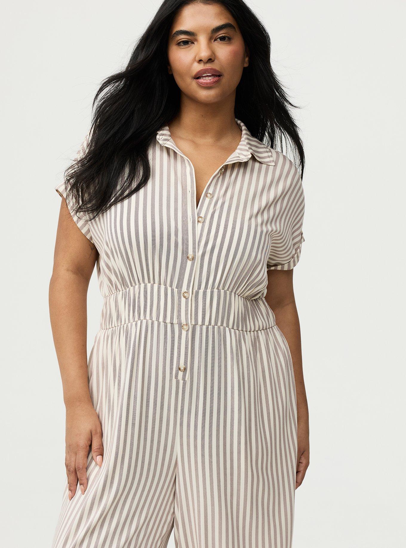 Collared Dolman Sleeve Jumpsuit, XANDER STRIPE TAN, alternate