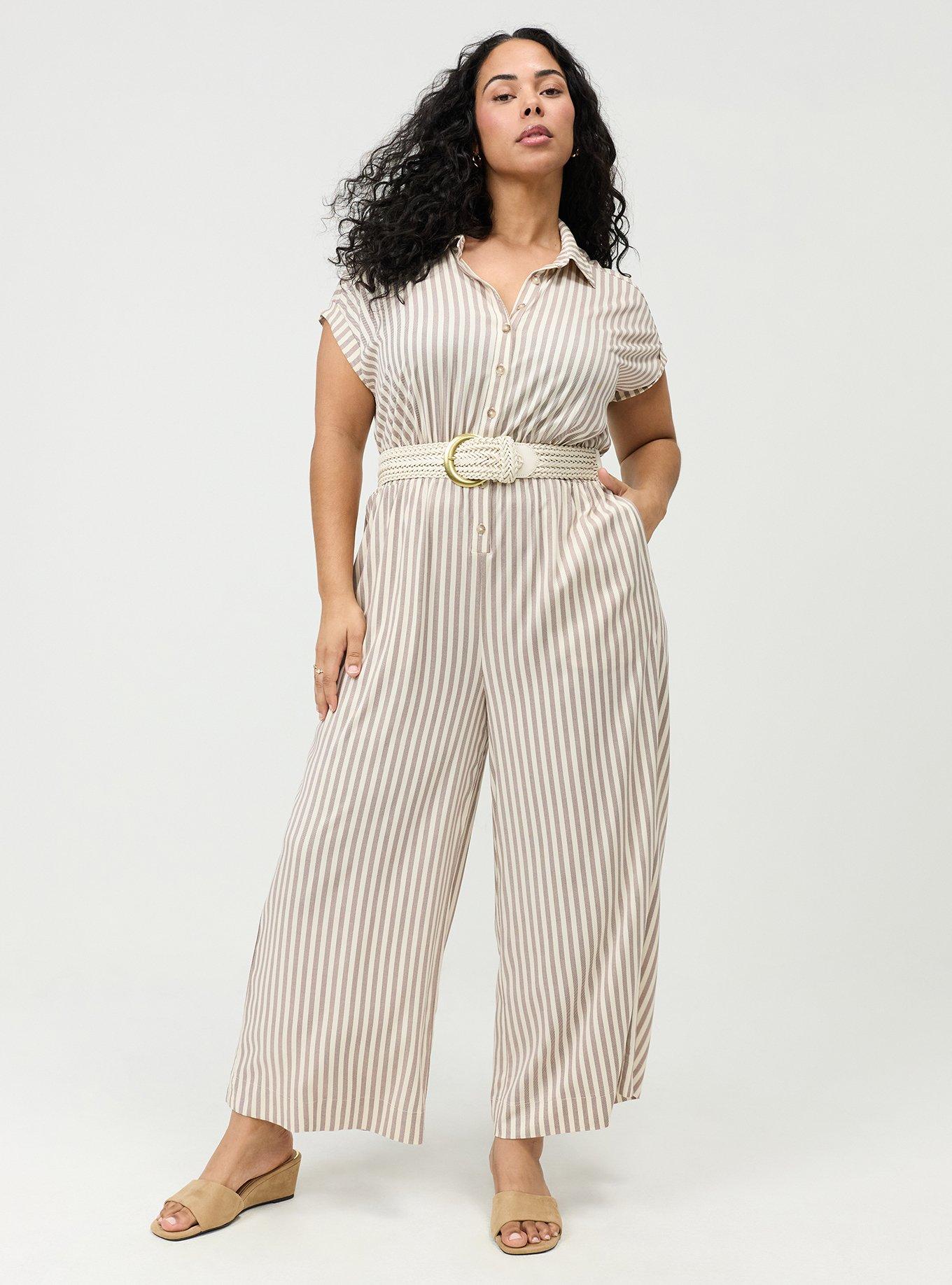 Collared Dolman Sleeve Jumpsuit, XANDER STRIPE TAN, alternate