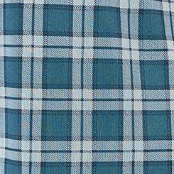 Flutter Sleeve Mesh Mini Dress, AUTUMN PLAID TEAL MALLARD BLUE, swatch
