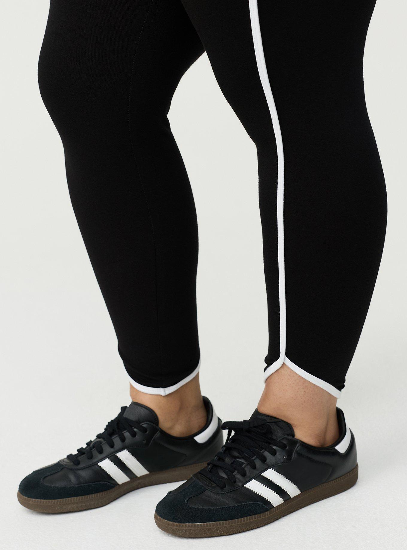 Full-Length Dolphin Hem Legging, DEEP BLACK, alternate