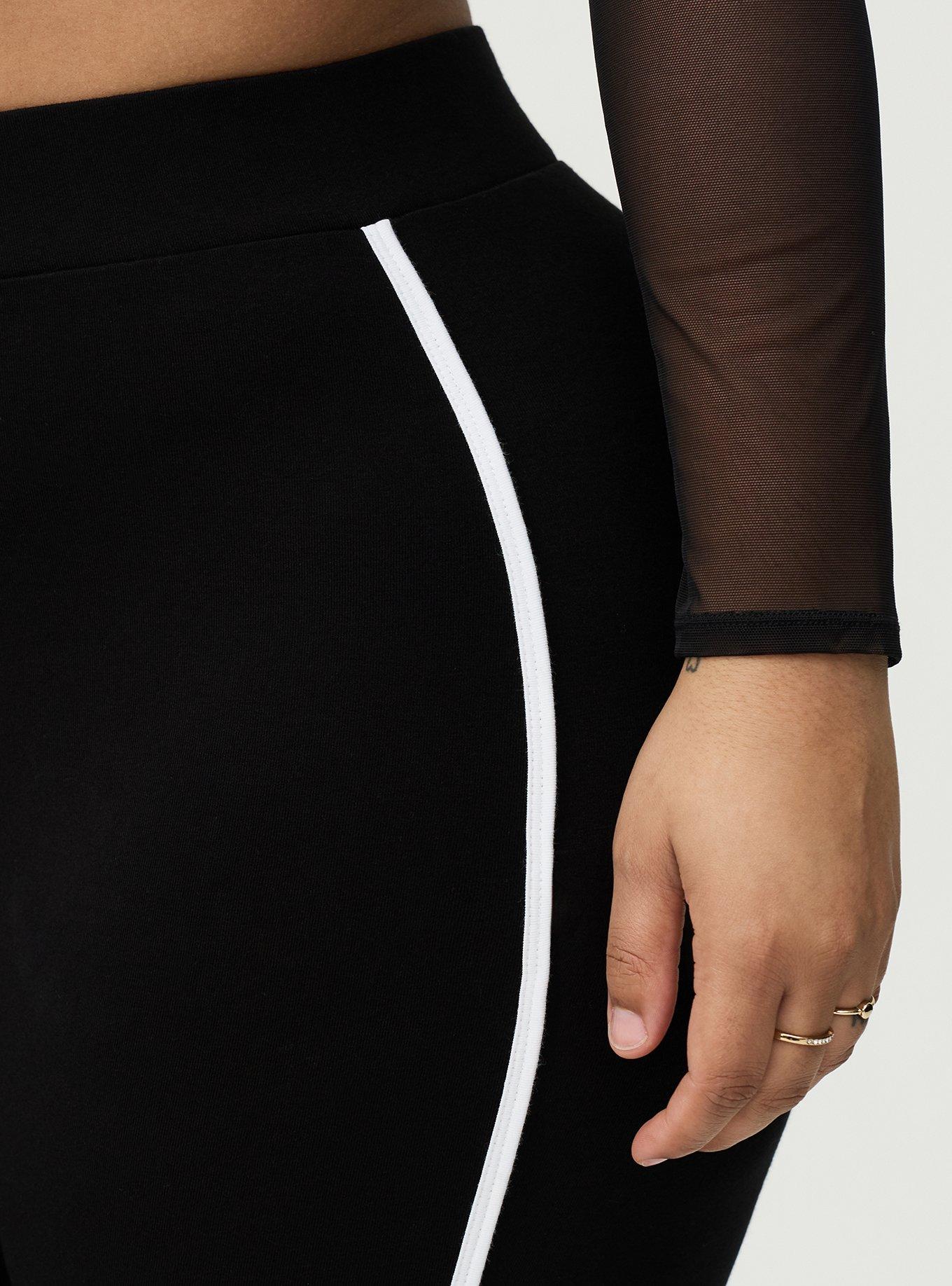 Full-Length Dolphin Hem Legging, DEEP BLACK, alternate