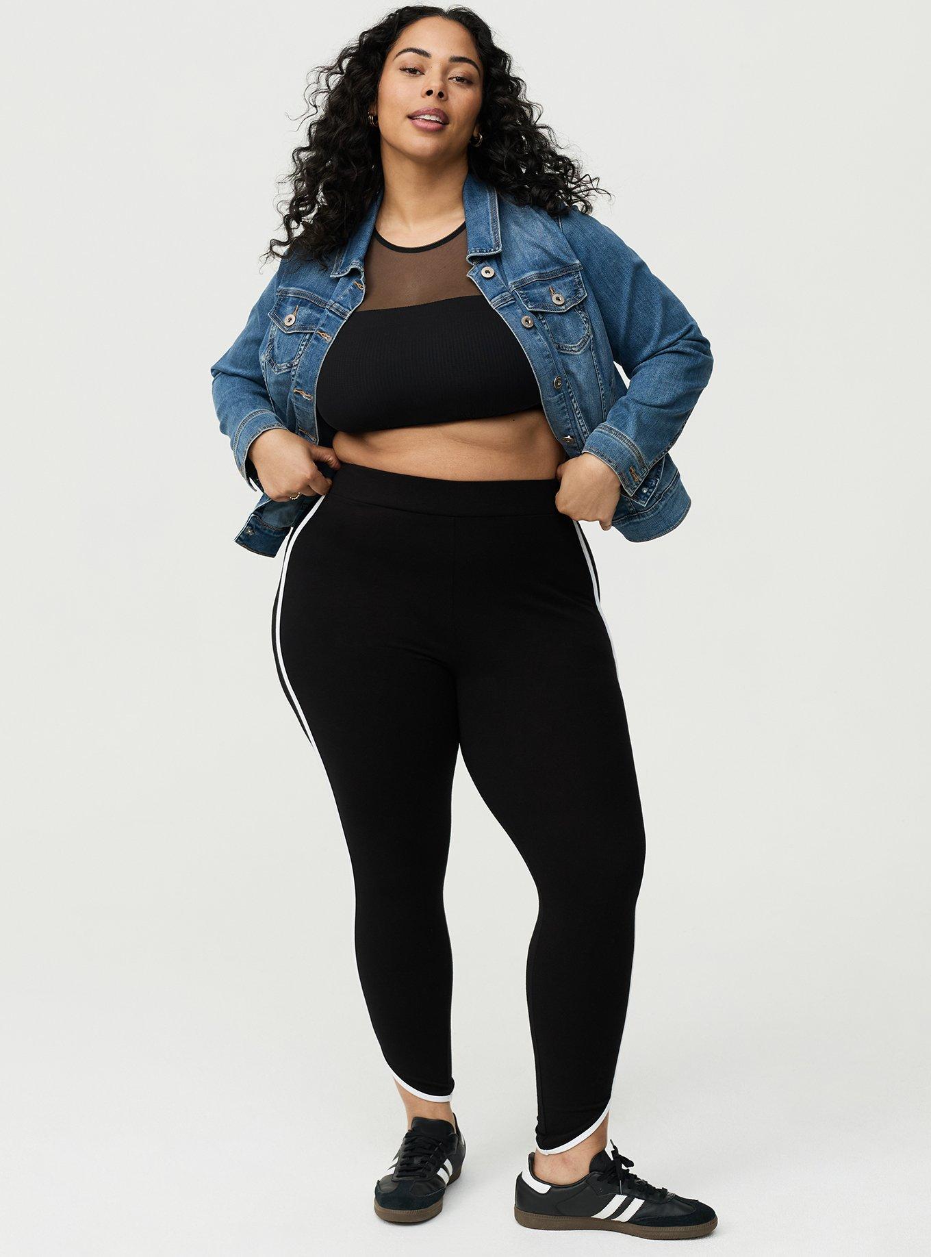 Full-Length Dolphin Hem Legging, DEEP BLACK, hi-res