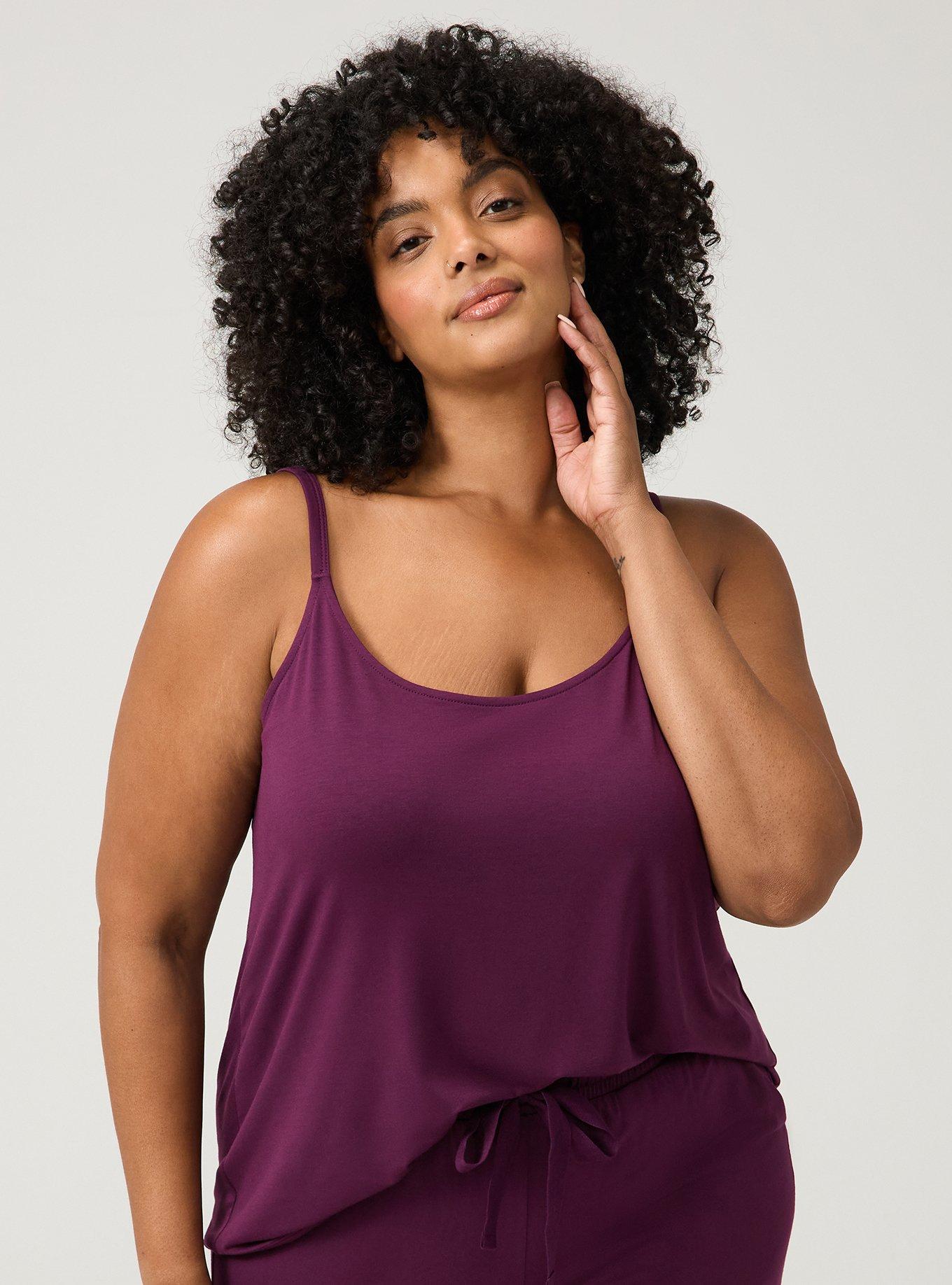 Slinky Jersey Sleep Tank, POTENT PURPLE, alternate