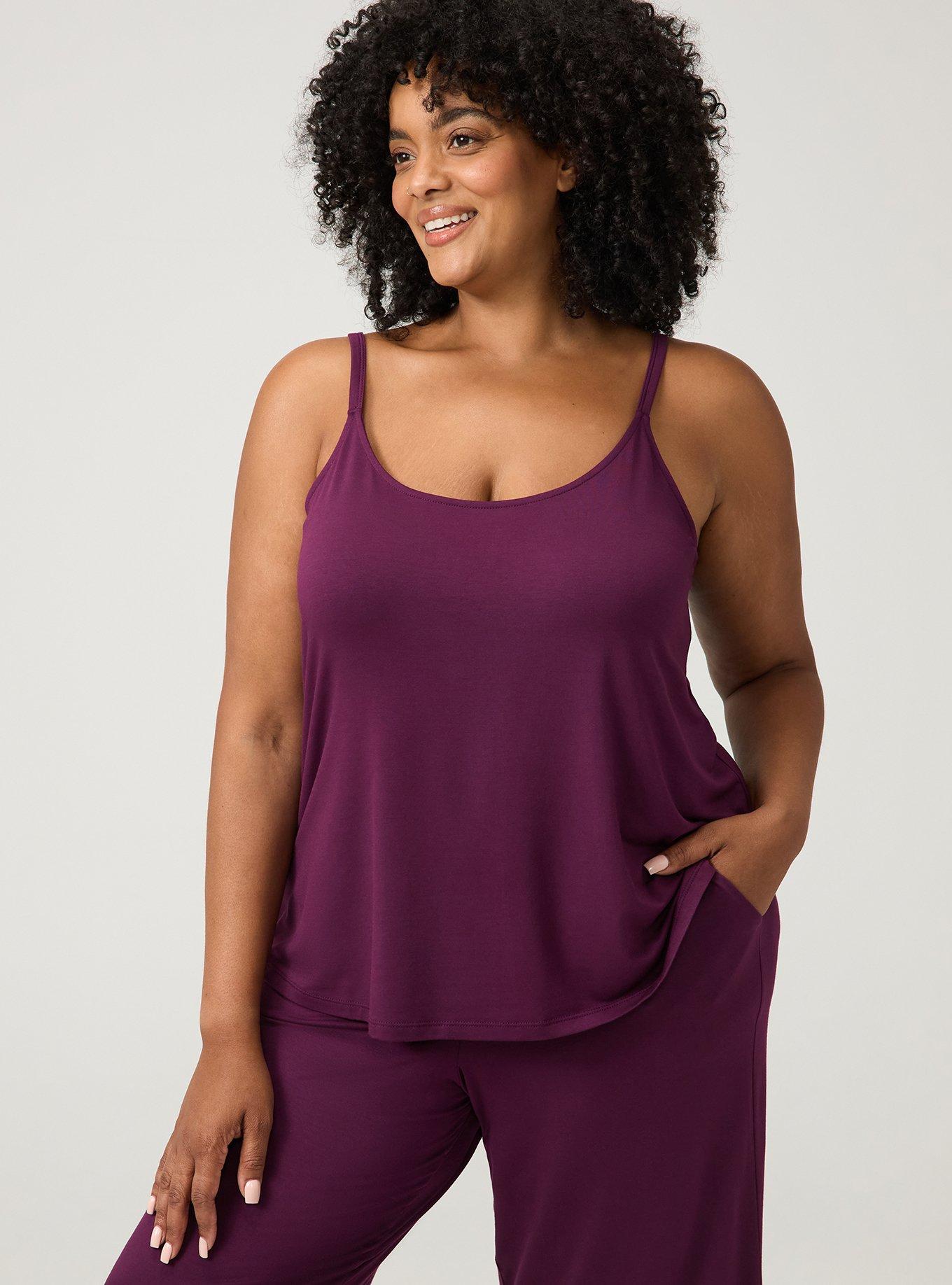 Slinky Jersey Sleep Tank, POTENT PURPLE, hi-res