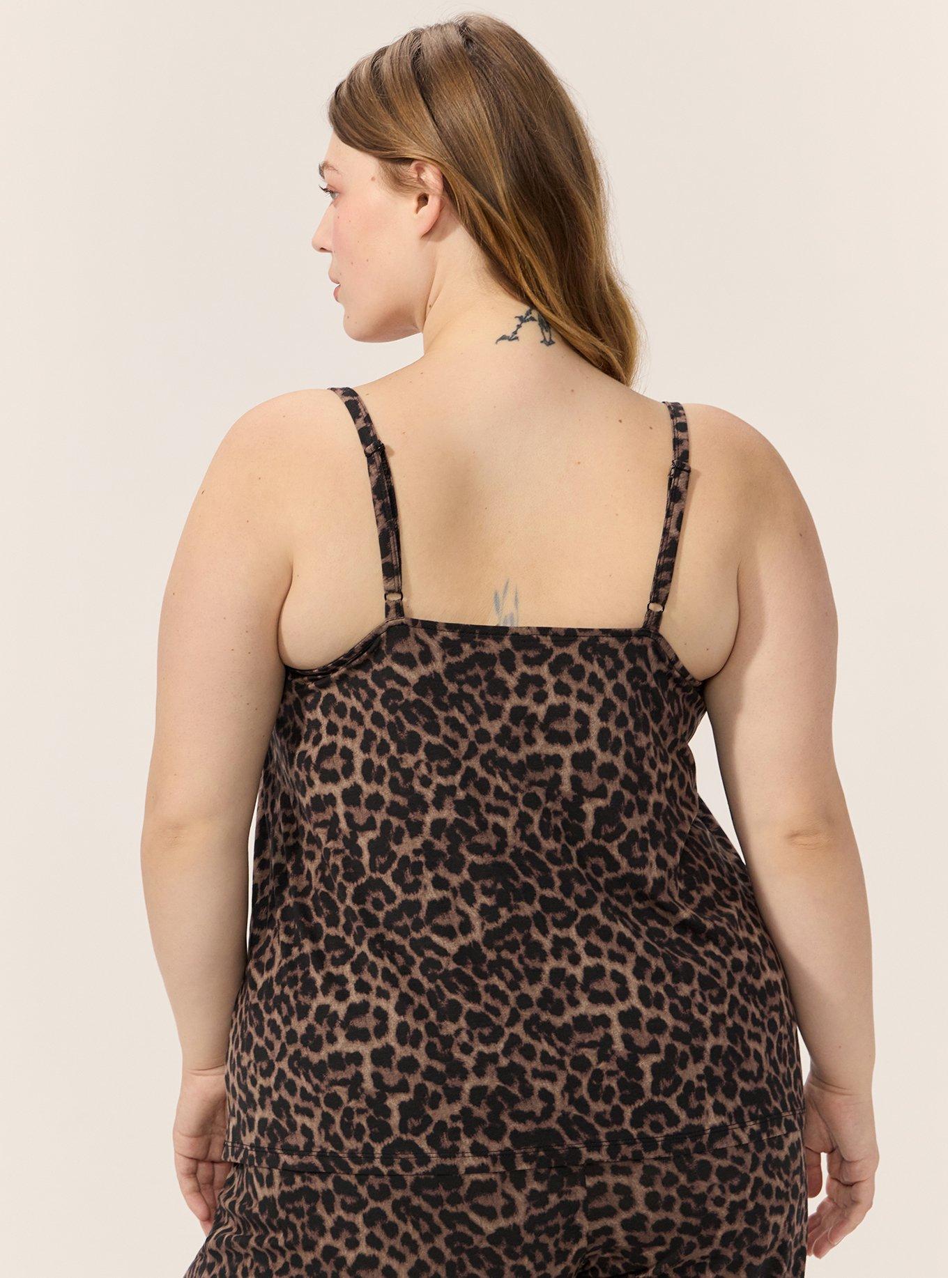 Slinky Jersey Sleep Tank, ON THE PROWL LEOPARD BROWN, alternate