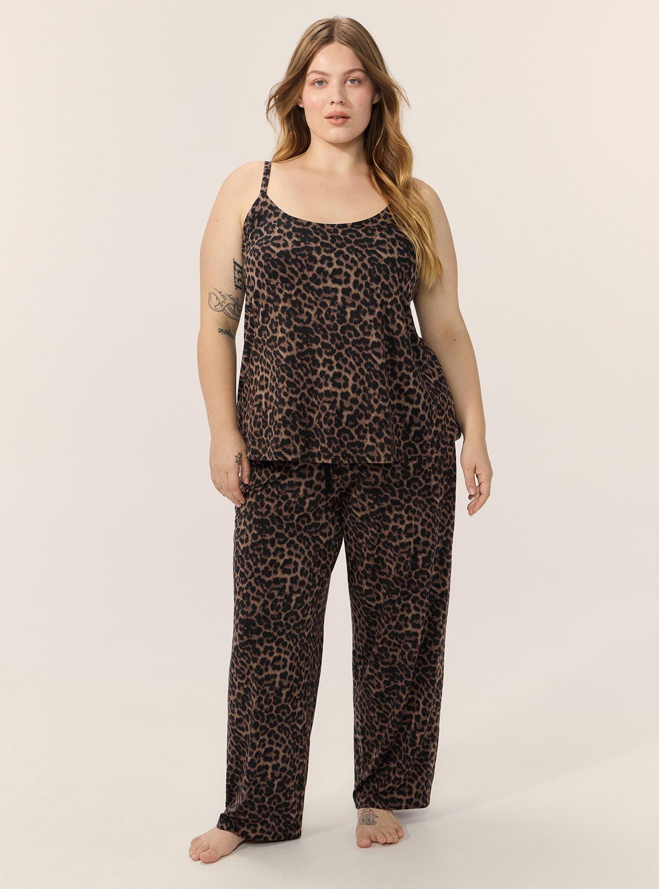 Slinky Jersey Sleep Tank, ON THE PROWL LEOPARD BROWN, alternate