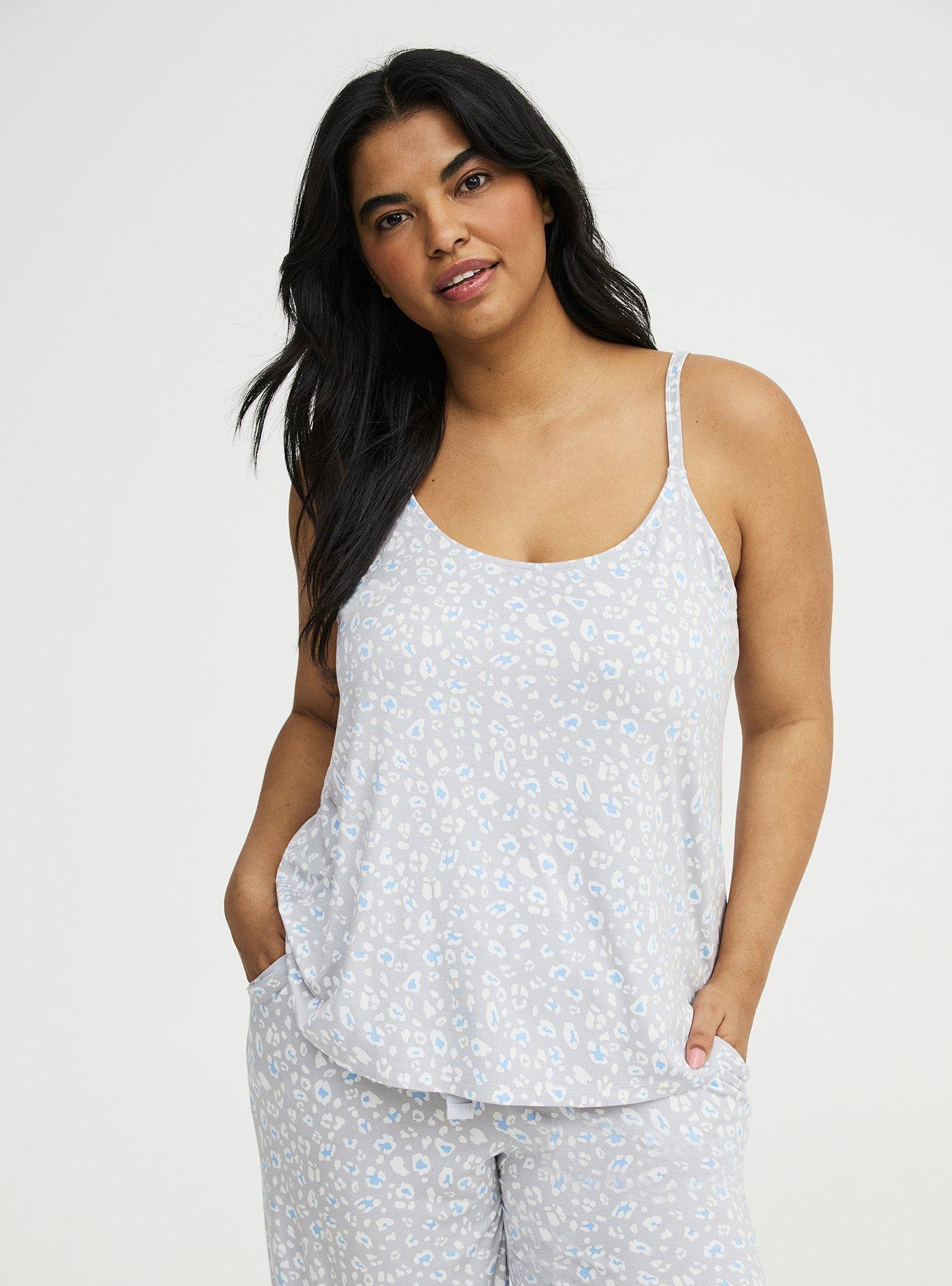 Slinky Jersey Sleep Tank, DIZZY LEOPARD GRAY, hi-res