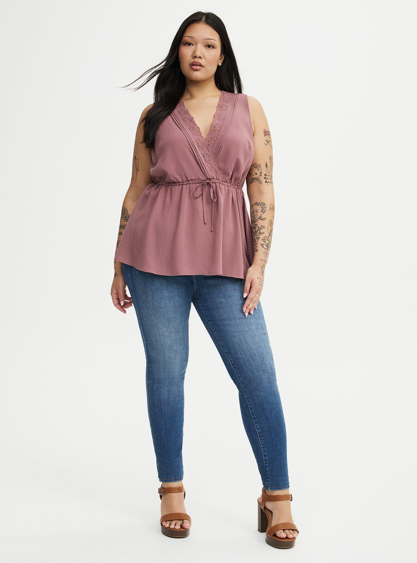 Babydoll Surplice Top, ROSE TAUPE, alternate