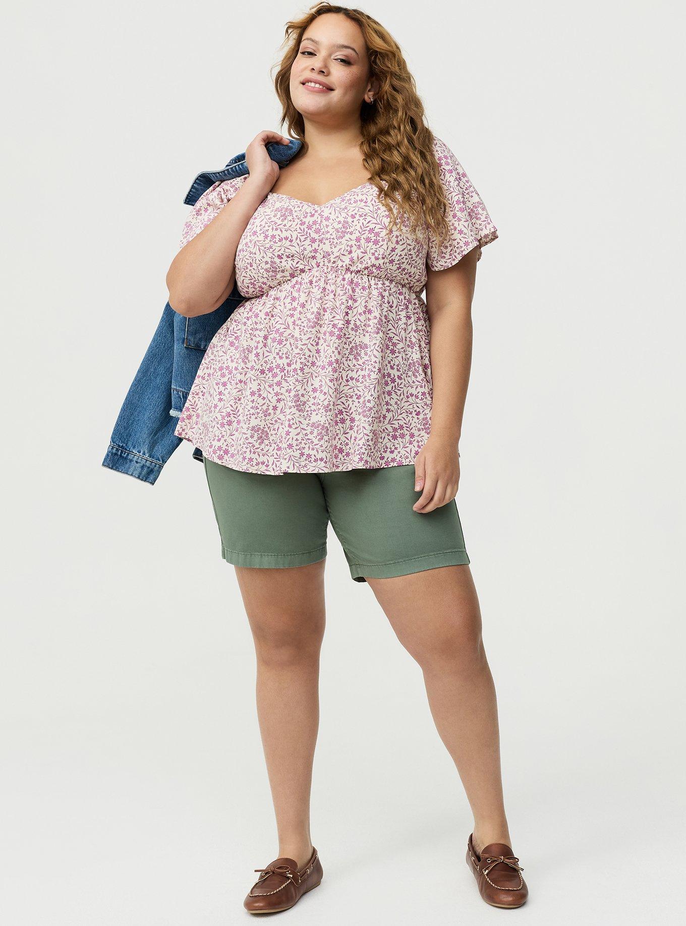 Peplum Babydoll Top, FELICITY FLORAL PINK, alternate