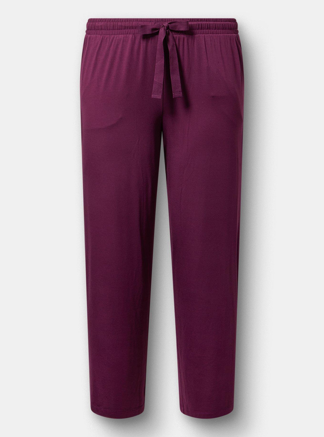 Slinky Jersey Sleep Pant, POTENT PURPLE, flat