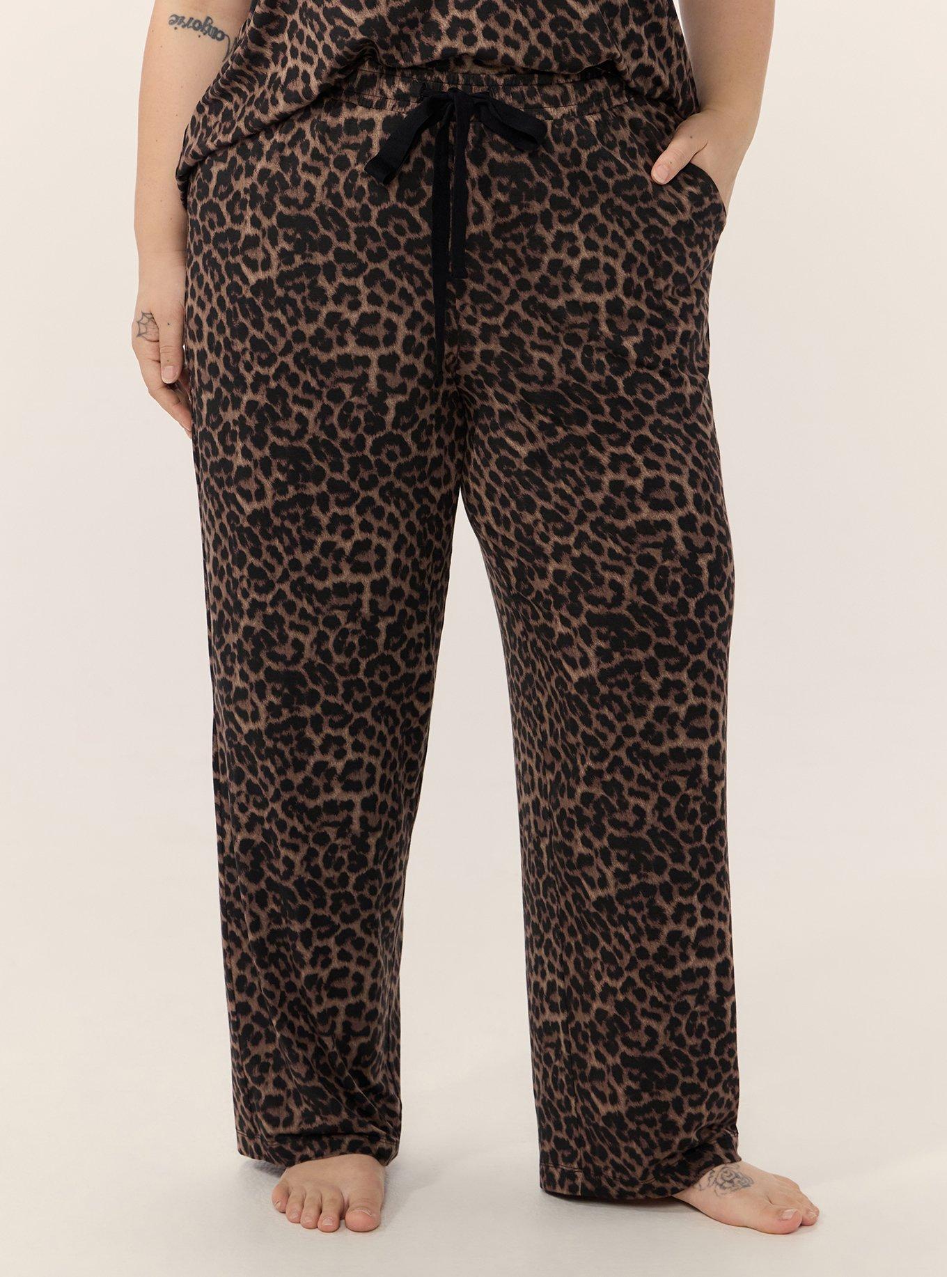 Slinky Jersey Sleep Pant, ON THE PROWL LEOPARD BROWN, alternate