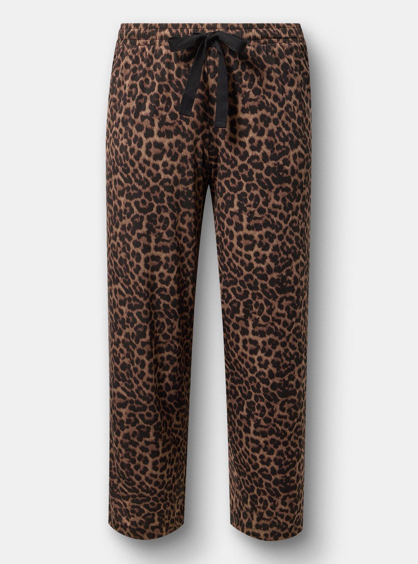 Slinky Jersey Sleep Pant, ON THE PROWL LEOPARD BROWN, hi-res