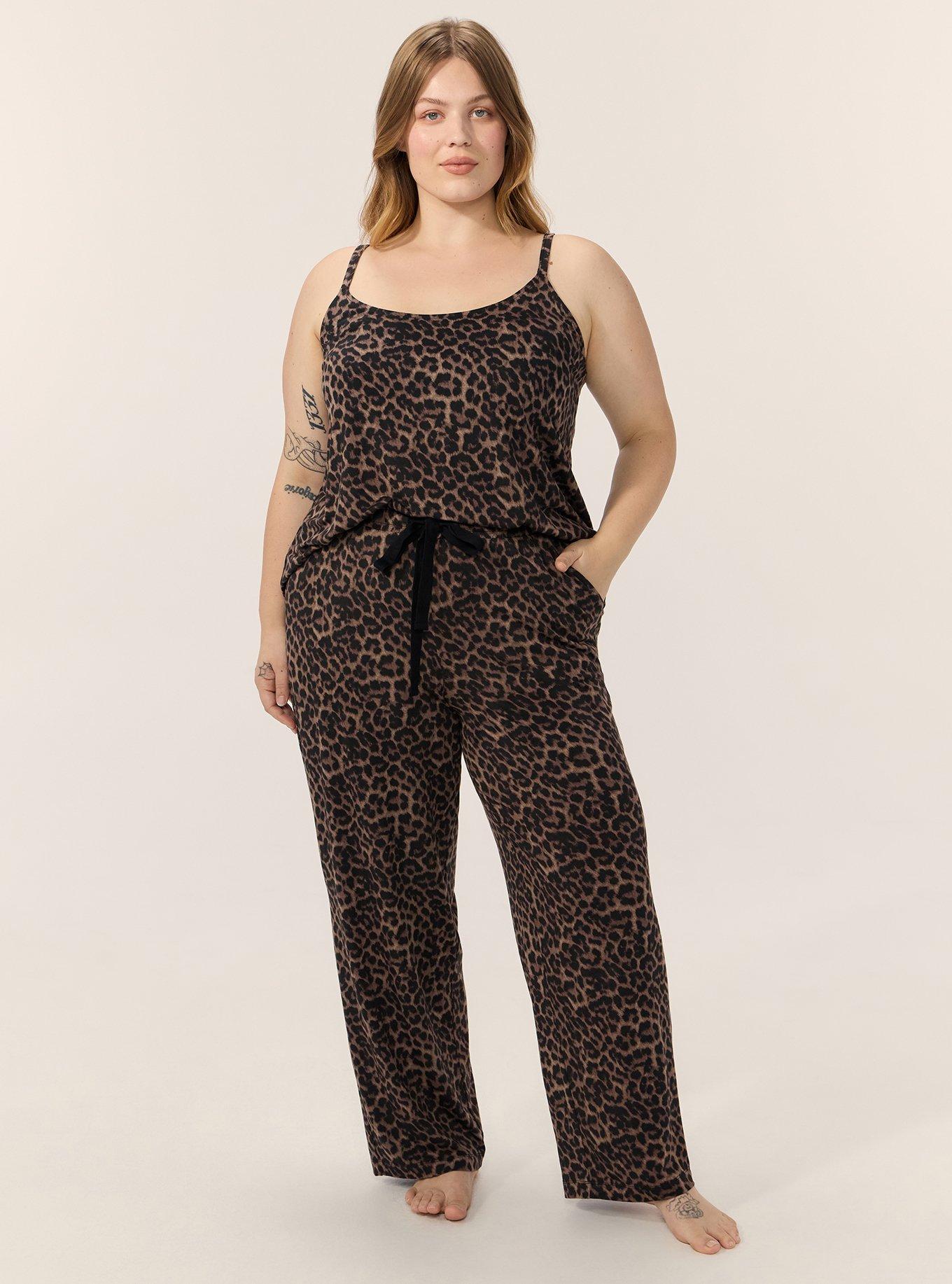 Slinky Jersey Sleep Pant, ON THE PROWL LEOPARD BROWN, hi-res