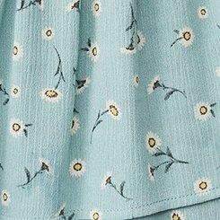 Plus Size Pull-On Ruffle Skort, DAINTY DAISY FLORAL MINT, swatch