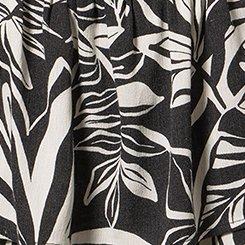 Pull-On High-Rise Ruffle Skort, PARADISE FOLIAGE BLACK, swatch