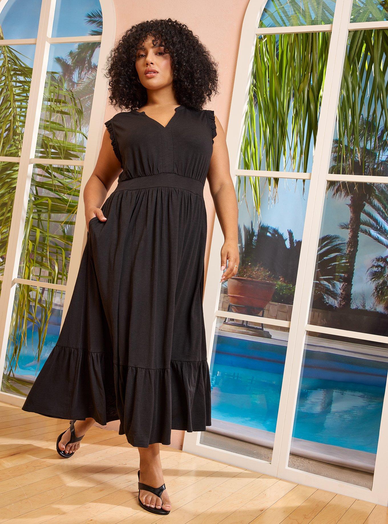 sachin and babi light blue dress Casual Eyelet Empire Waist 3/4 Sleeve Midi Dress main image 0