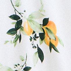 Plus Size Retro Chic Belted Swing Dress, TANG WHITE, swatch