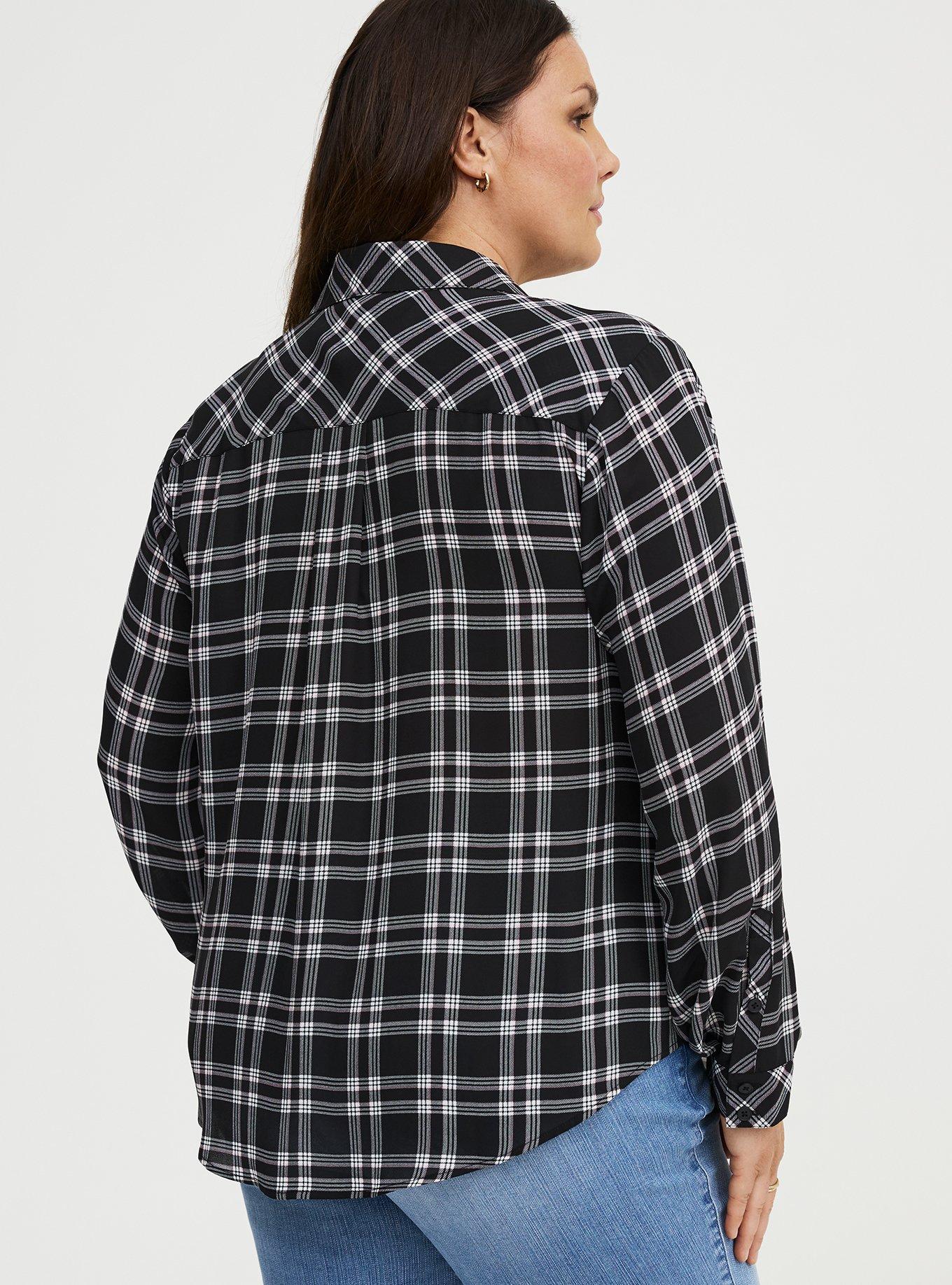 Plus Size - Georgette Oversized Button Down Shirt - Torrid