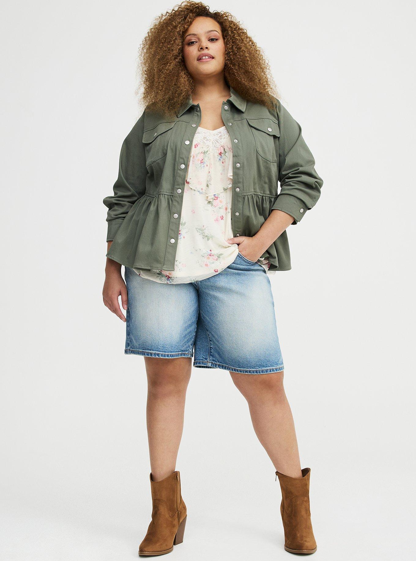 Baggy Mid-Rise Denim Jort, DIRTY MARTINI, hi-res