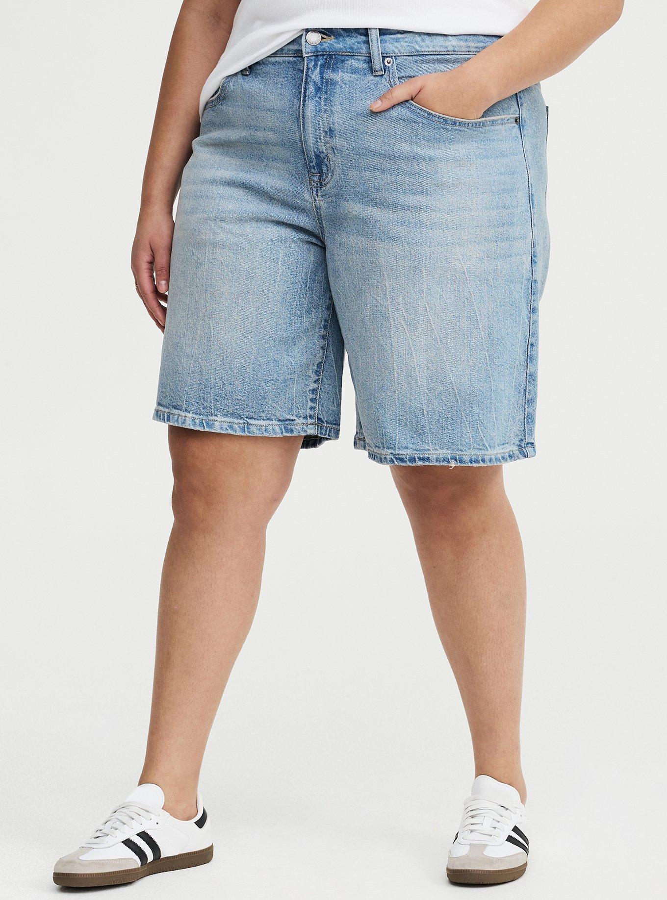 Baggy Mid-Rise Denim Jort, HOT TODDY, alternate