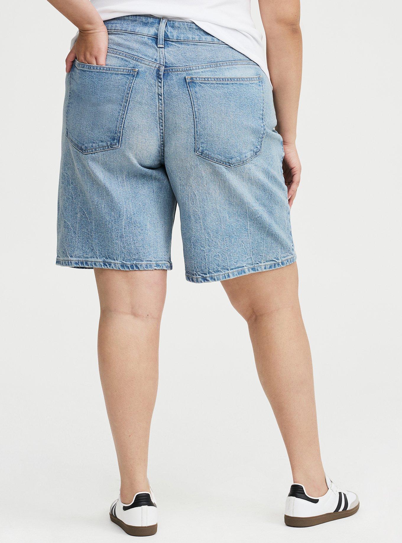 Baggy Mid-Rise Denim Jort, HOT TODDY, alternate