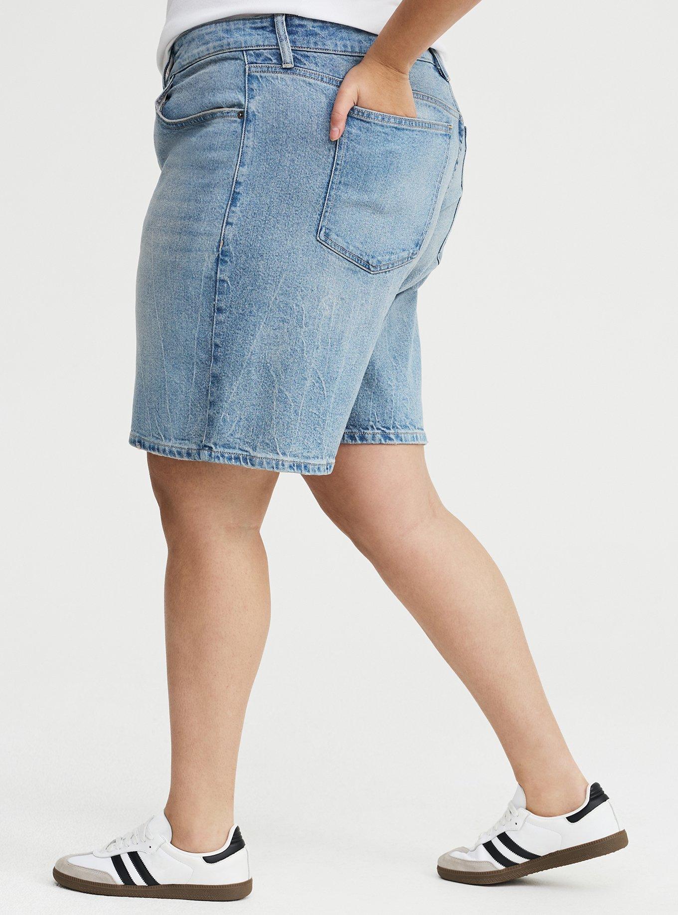 Baggy Mid-Rise Denim Jort, HOT TODDY, alternate