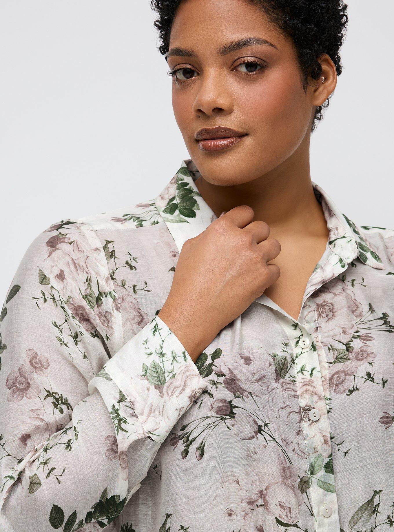 Plus Size - Studio Challis Classic Shirt - Torrid