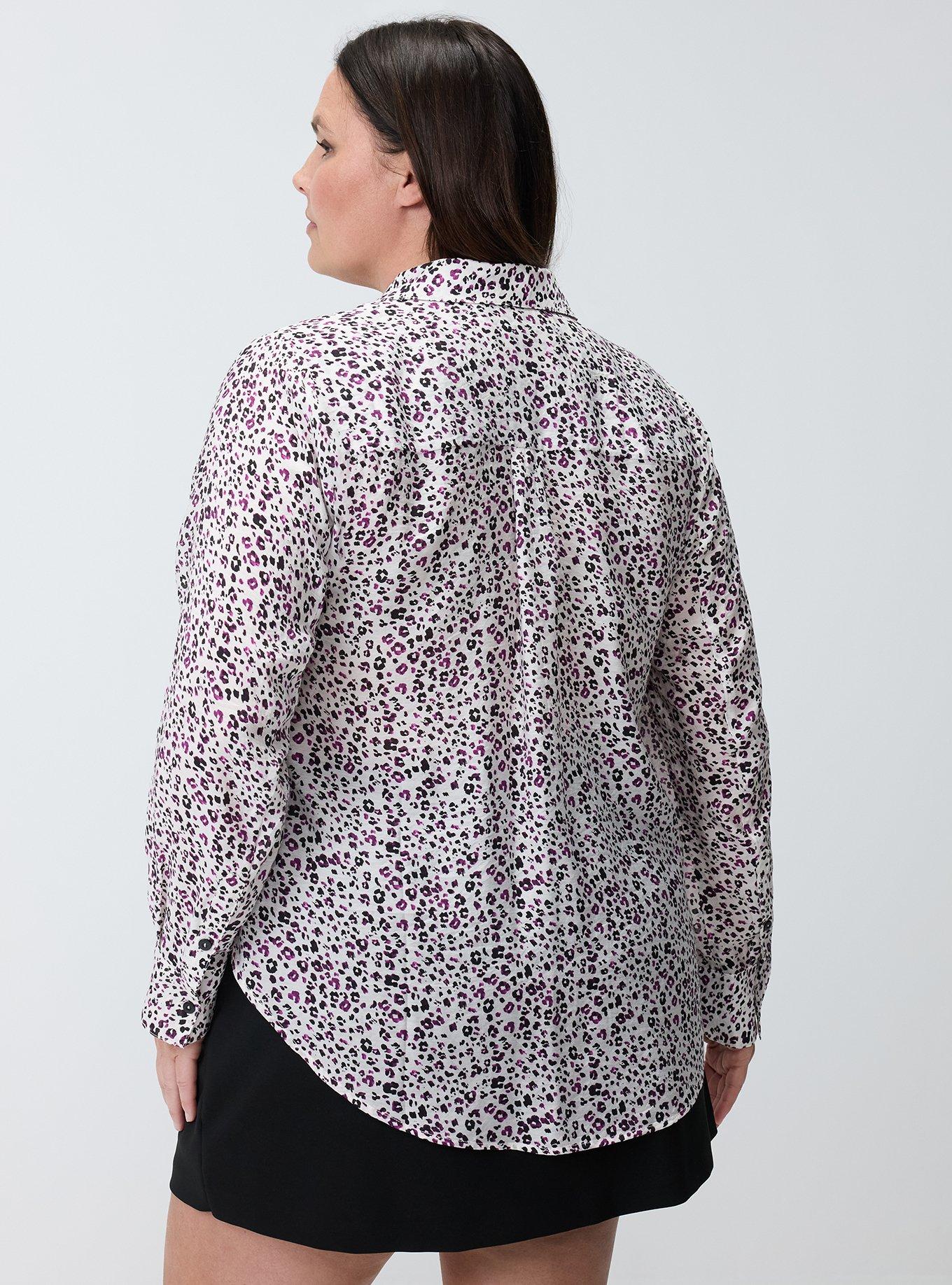 Studio Challis Classic Shirt, WISH UPON A LEOPARD PINK, alternate