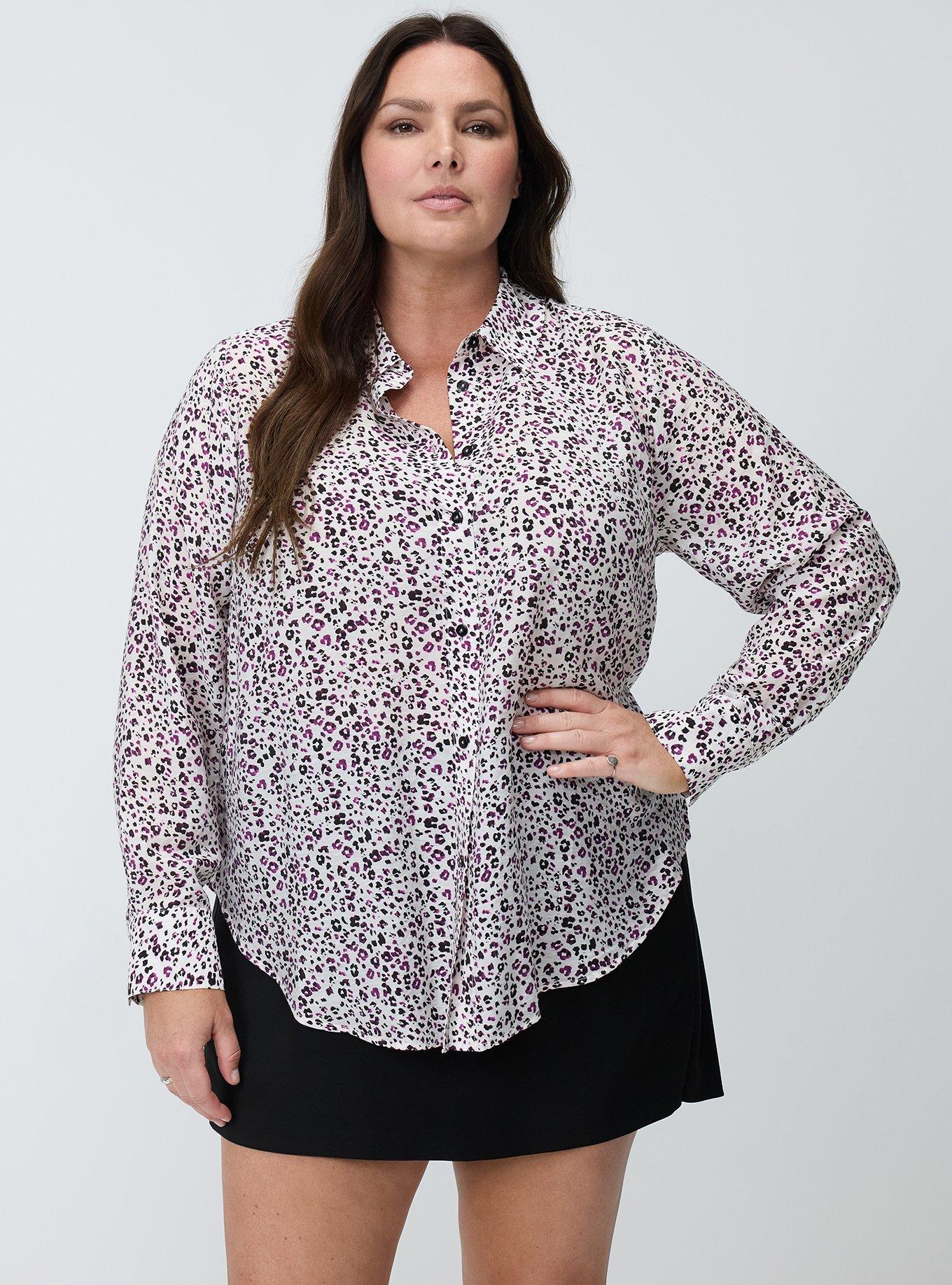 Studio Challis Classic Shirt, WISH UPON A LEOPARD PINK, hi-res