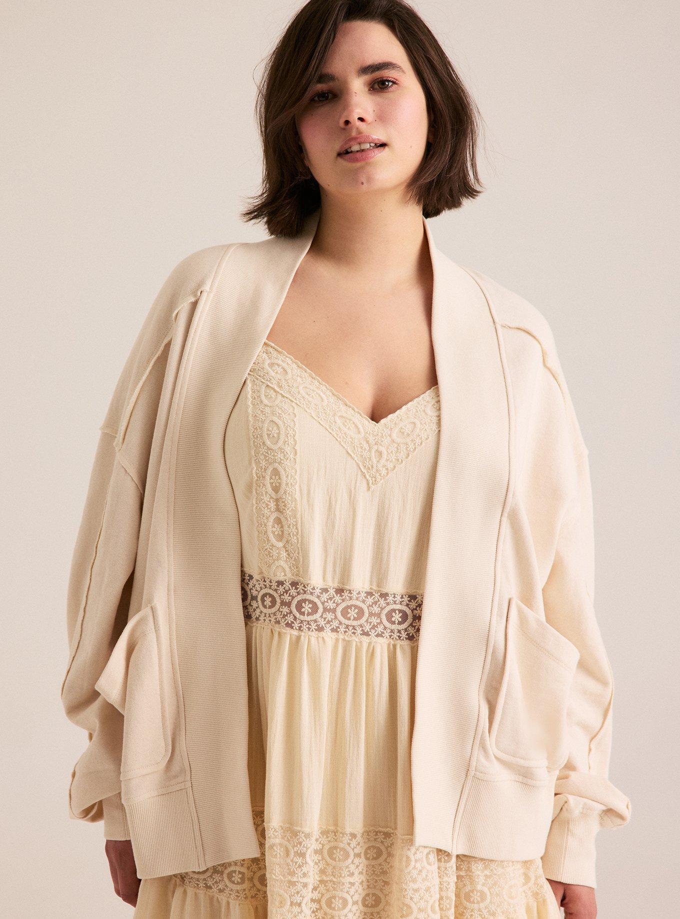 Plus Size Festi Dolman Cardigan, WHITE SWAN, hi-res