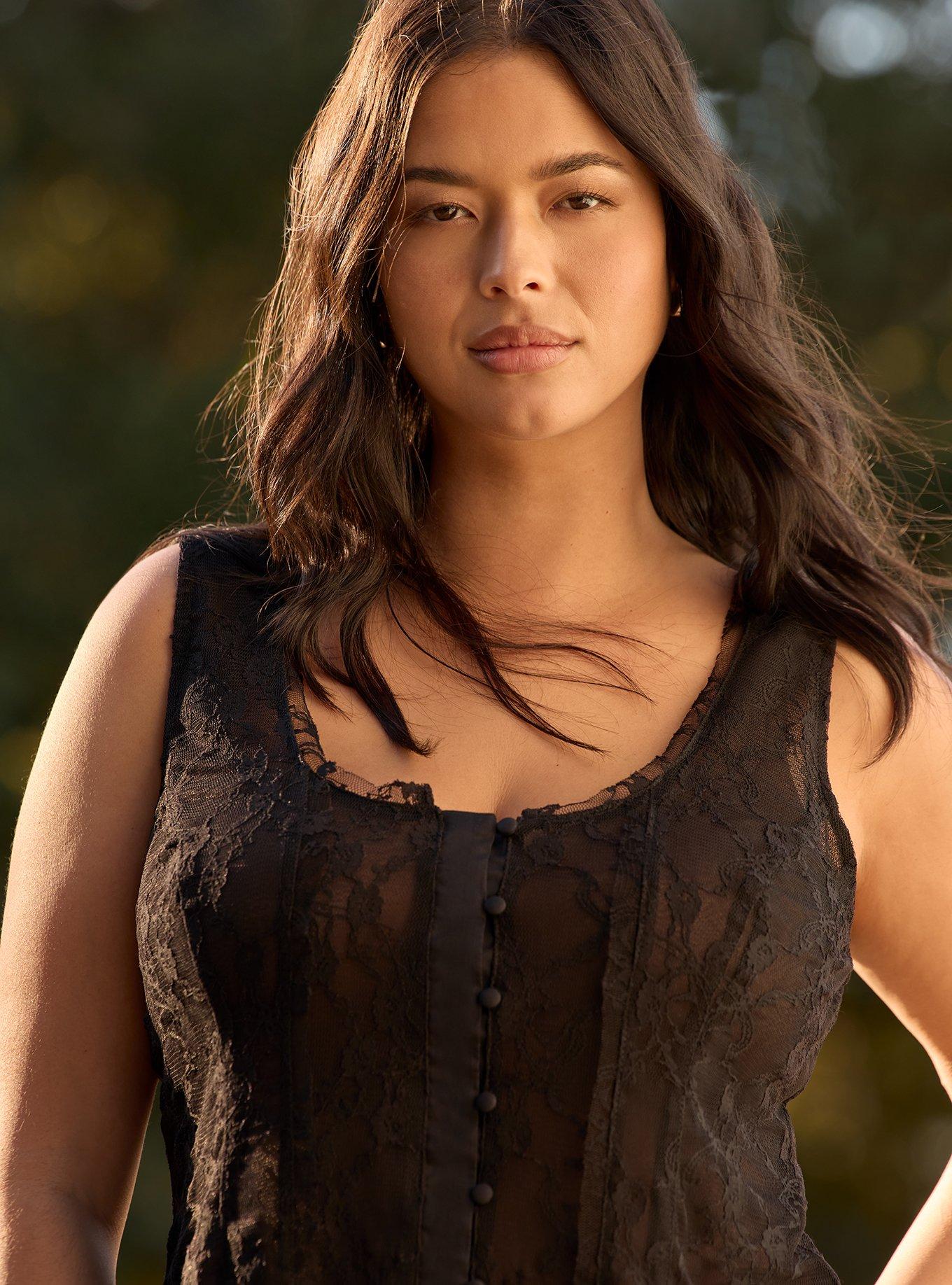 Festi Lace Corset Top, DEEP BLACK, alternate