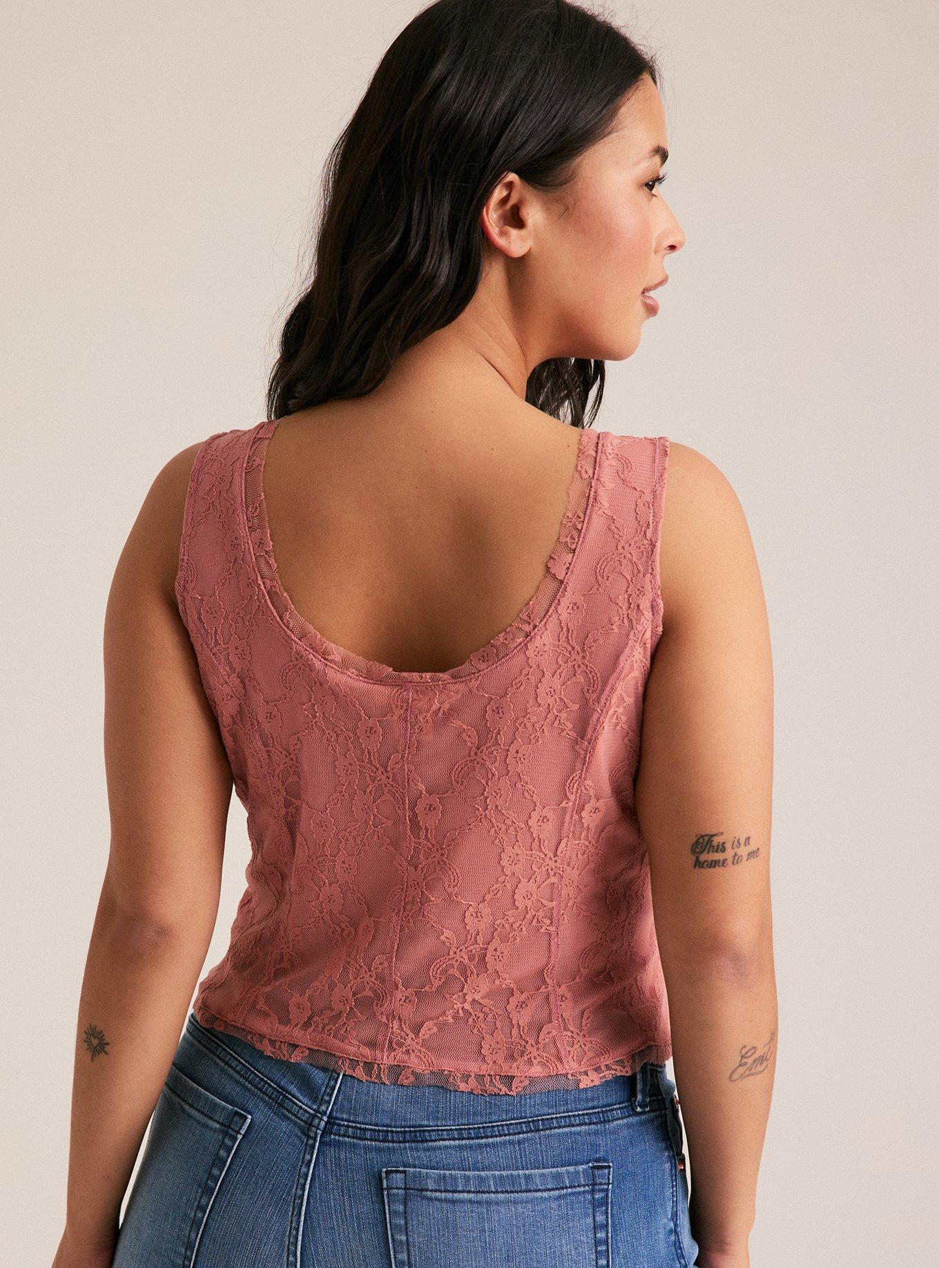 Festi Lace Corset Top, OLD ROSE, alternate