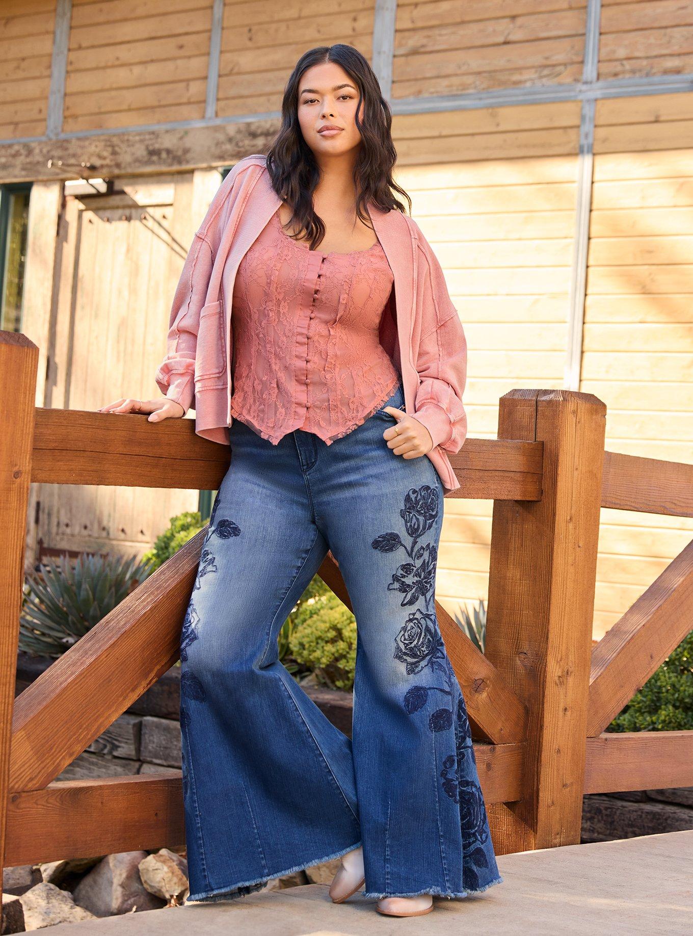 Festi Lace Corset Top, OLD ROSE, alternate