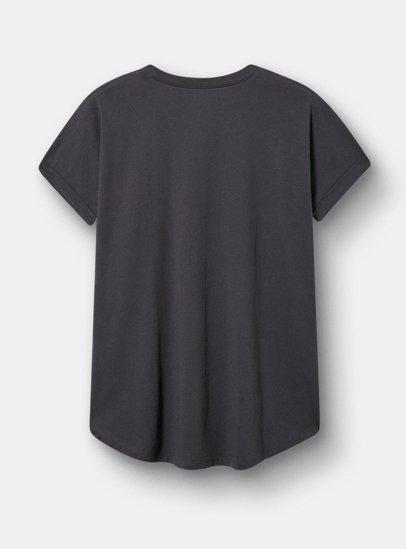 Relaxed Cotton Roll Cuff Tee, CELESTIAL SNAKE OBSIDIAN, alternate