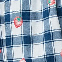 Retro Chic Twist Front Halter Midi Dress, STRAWBABIES PLAID BLUE, swatch