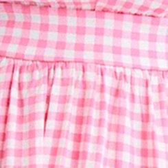 Retro Chic Flutter Sleeve Dress, SOPHIE GINGHAM PINK, swatch