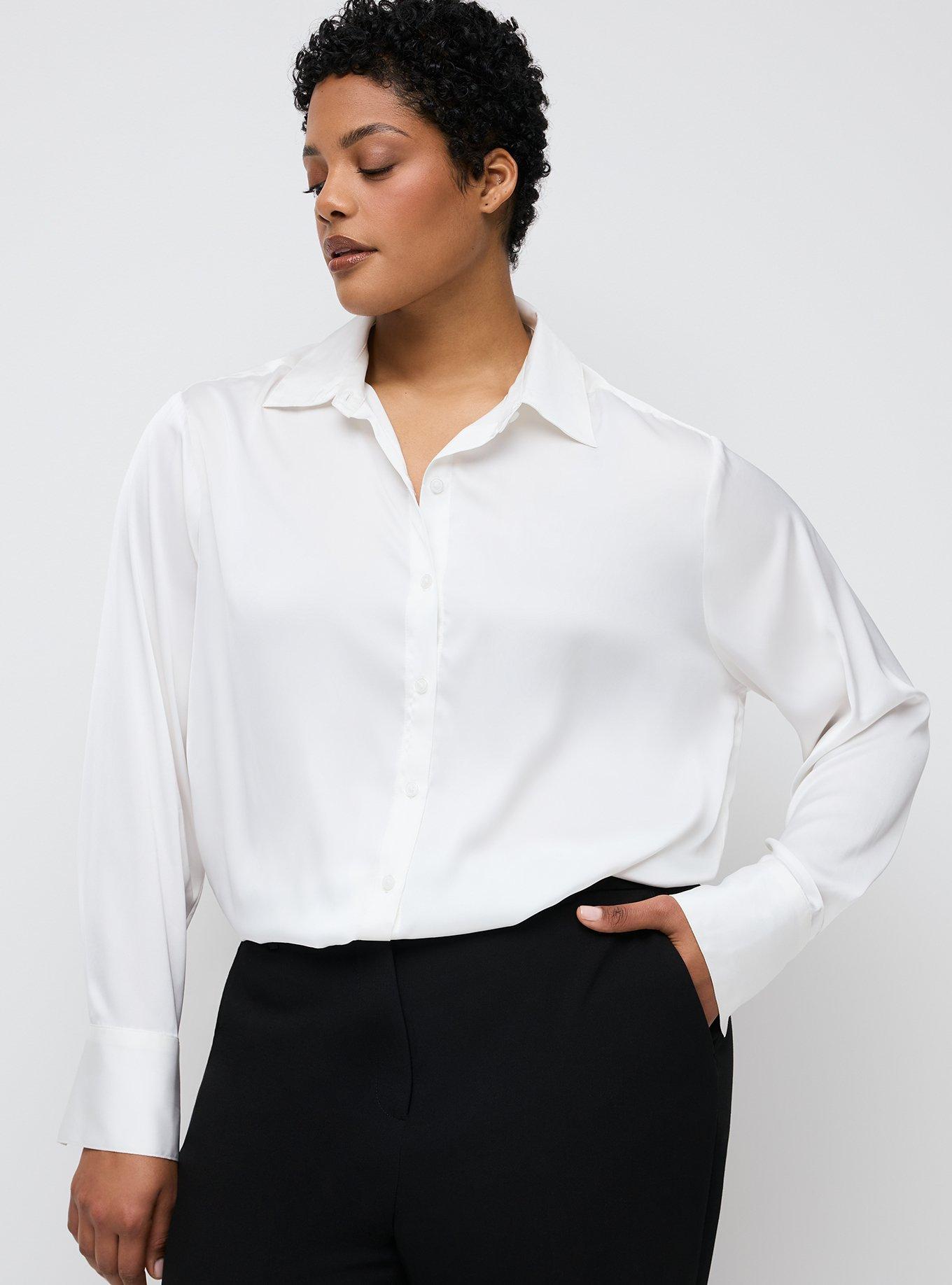Studio Collared Button-Down Bodysuit, BLANC DE BLANC, hi-res