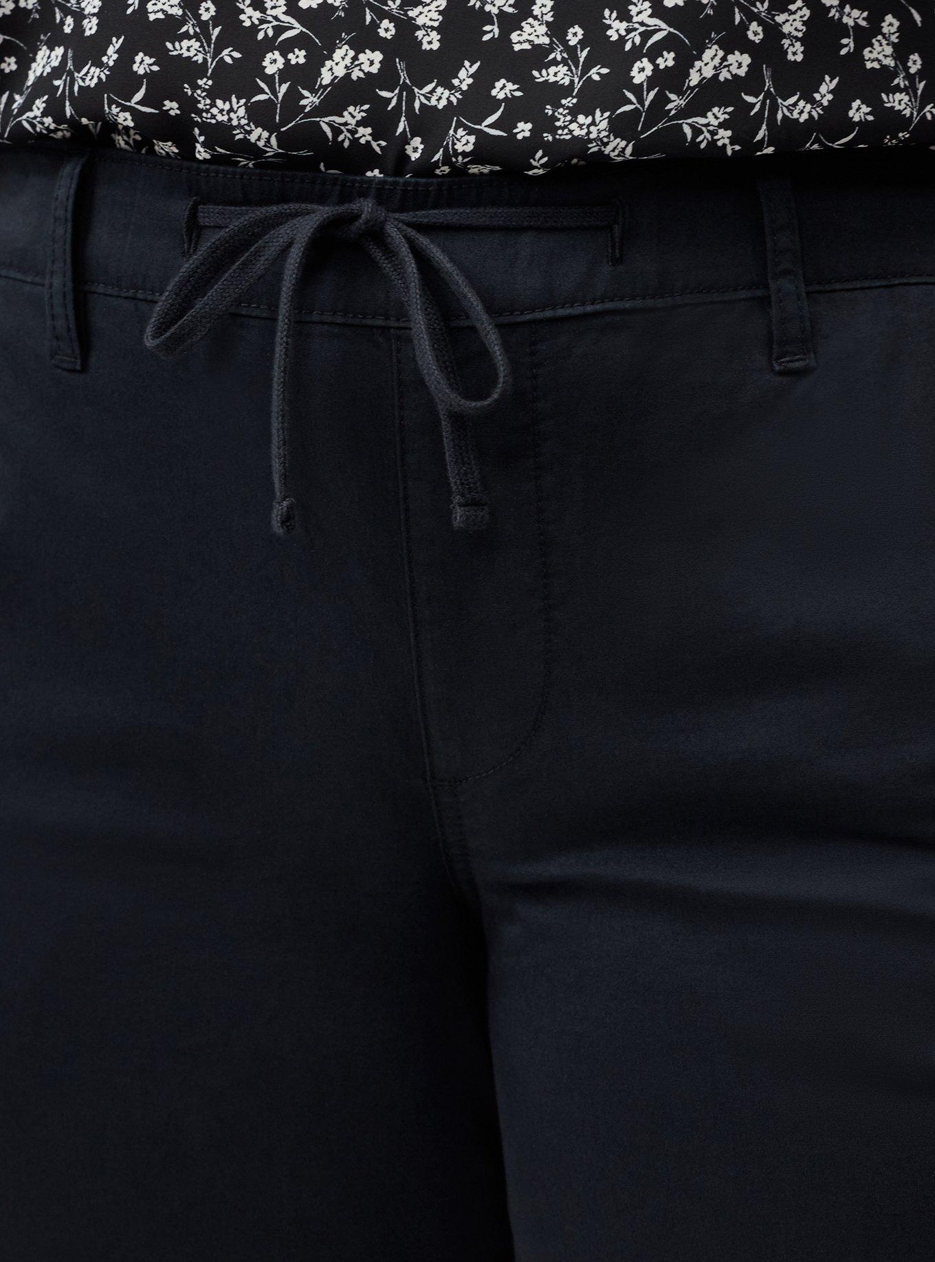 Weekend Mid-Rise Twill Straight Pant, DEEP BLACK, alternate